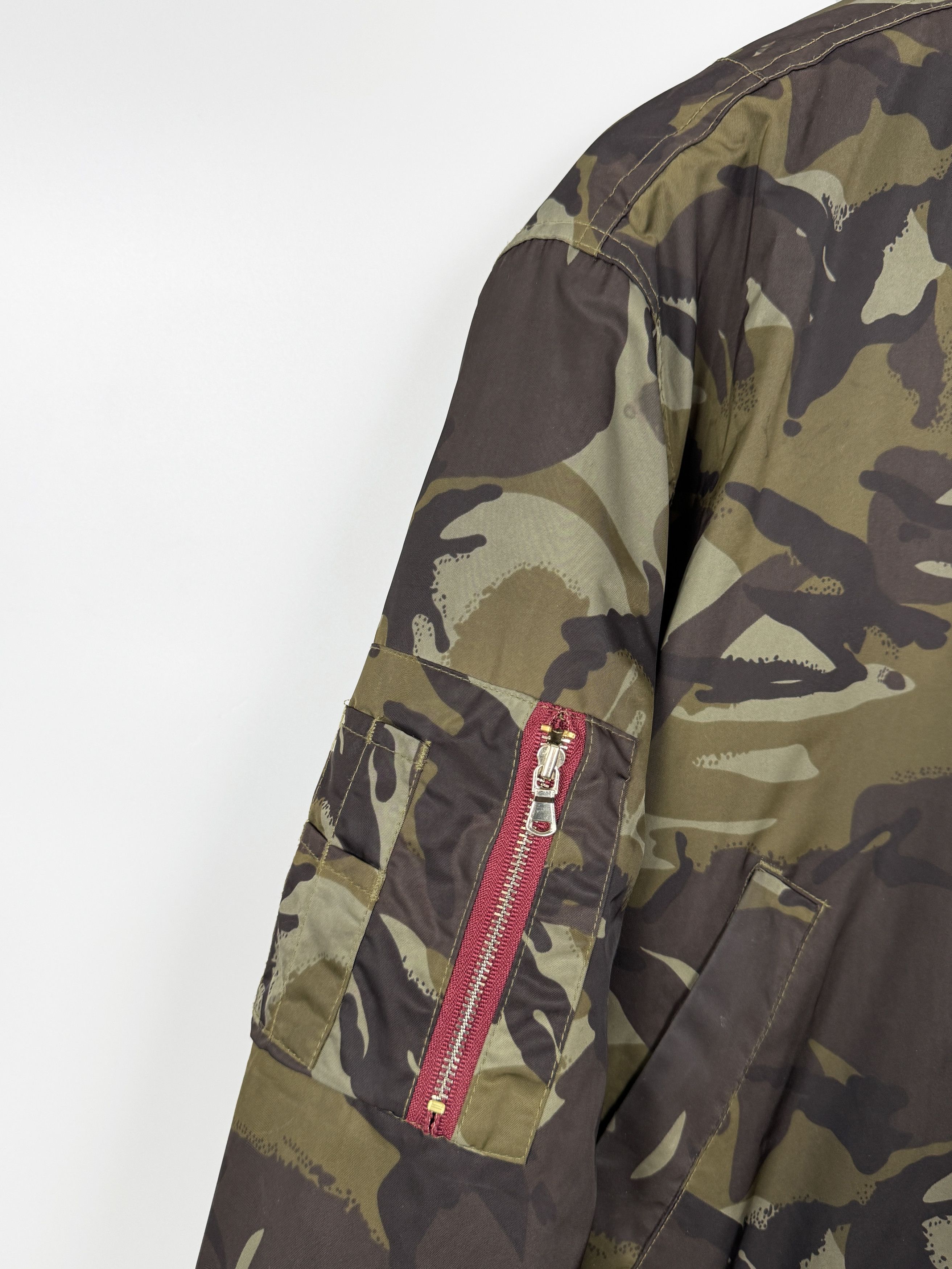 Ganni GANNI Camo Camouflage Womens Bomber Jacket Size S / US 4 / IT 40 - 5 Thumbnail