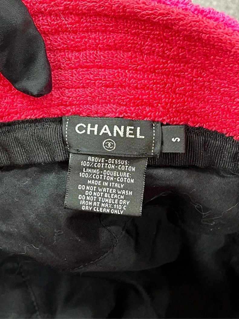 Chanel Chanel Pink embroidered double C towel fisherman's hat Size ONE SIZE - 4 Thumbnail