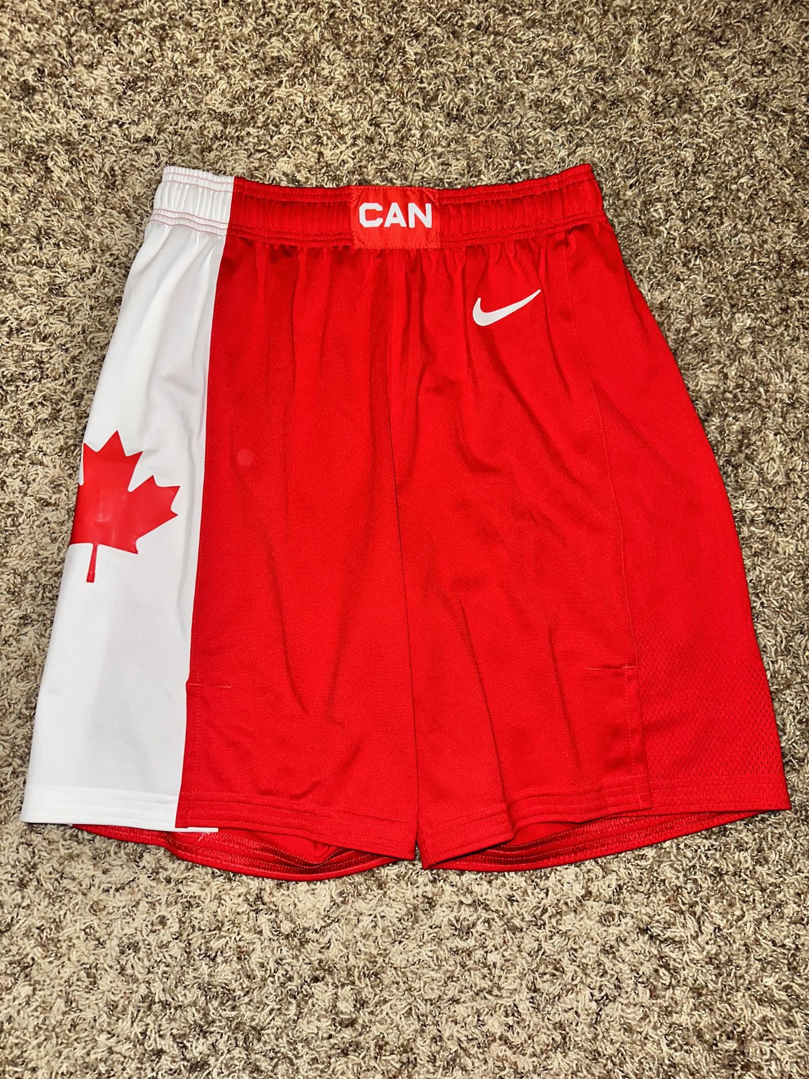 Image of Nike 2020 Tokyo Olympic Game Issued Shorts Canada in Red, Men's (Size 38)