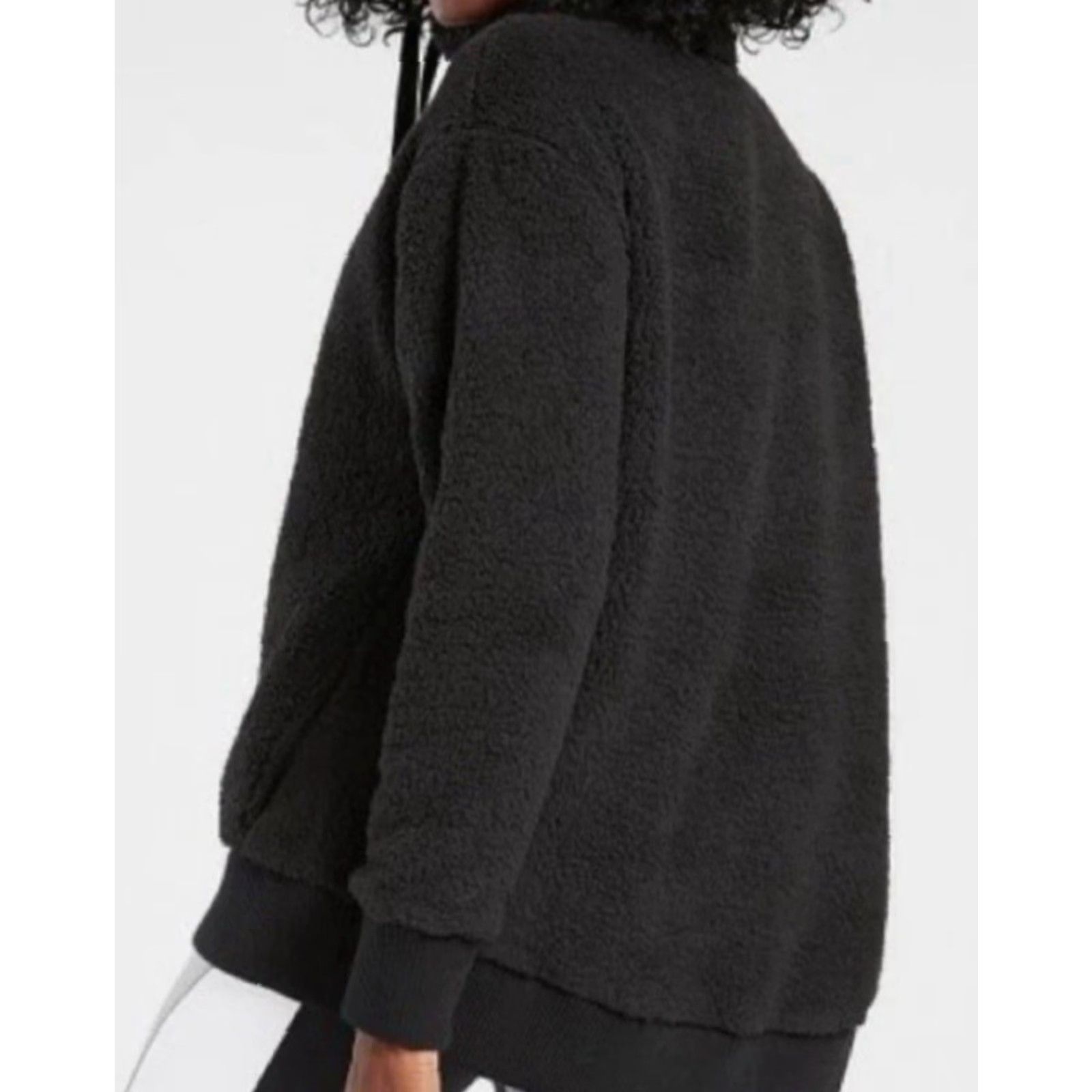 Athleta Athleta Sweatshirt Shirt Womens XL Dark Green Talus Sherpa Quarter Zip Pullover Easy Care 1/4 Zip Raglan Sleeve Pockets Size XL Womens Size XL / US 12-14 / IT 48-50 - 3 Thumbnail