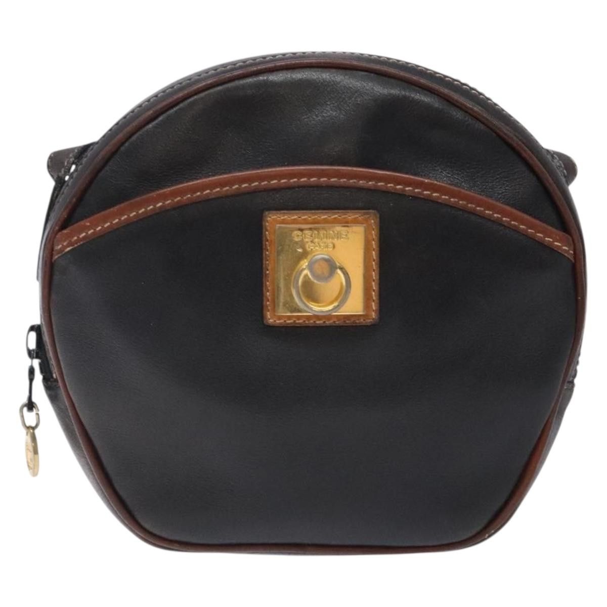 Celine CELINE Shoulder Bag Leather Black Gold Size ONE SIZE - 2 Thumbnail