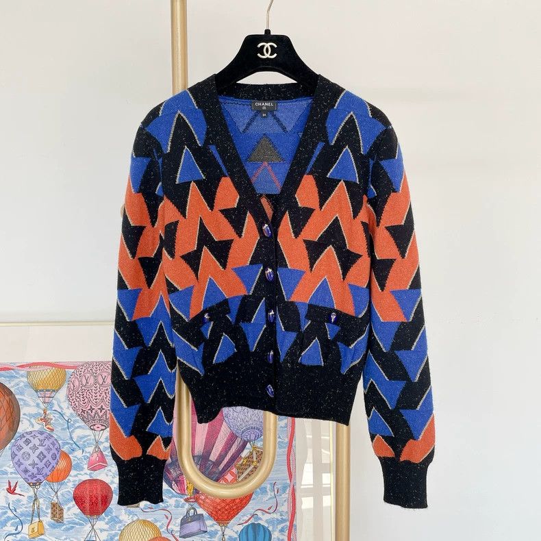Chanel Chanel Egyptian series cashmere knitted cardigan 2504-Nexta Size XXS / US 00 / IT 34 - 1 Thumbnail