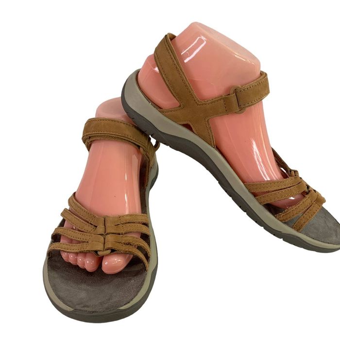 Teva Teva Elzada Leather Sandal Women Size 10 1099273 Tan Strappy