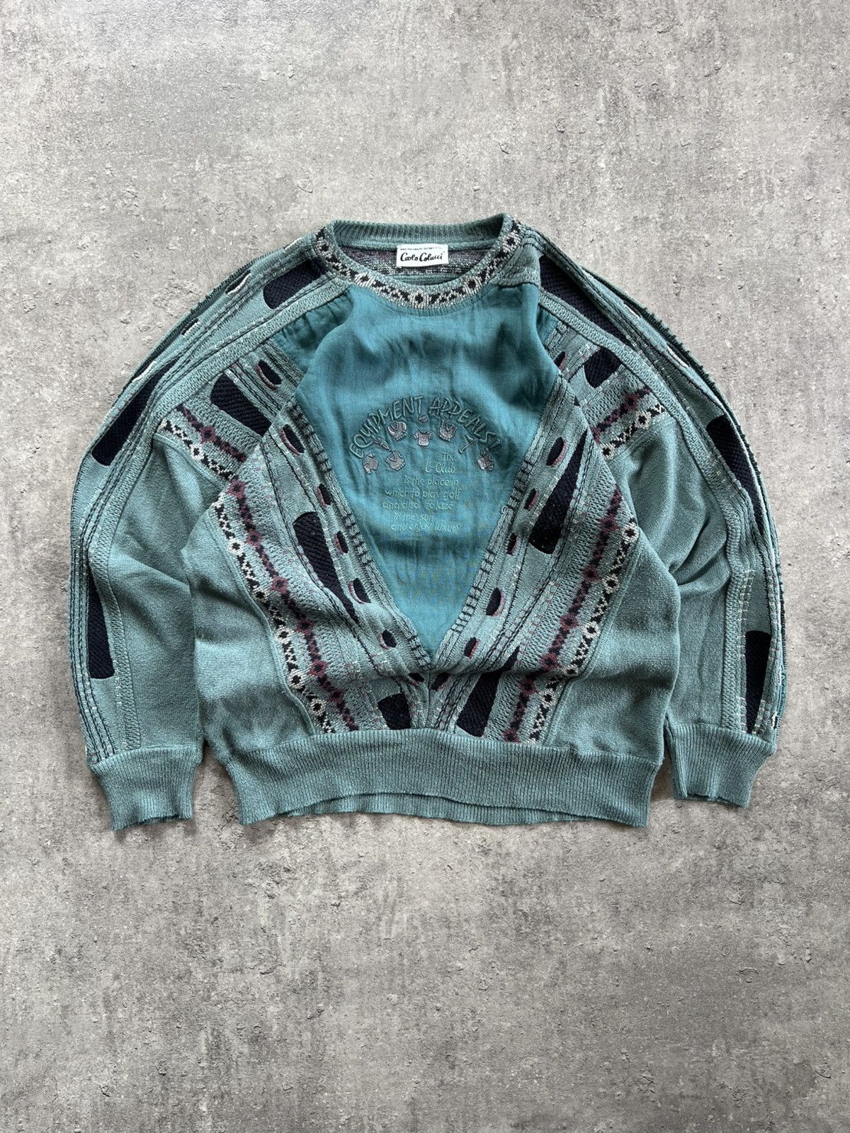Carlo Colucci Carlo Colucci Coogi Style Sweater 90s Biggie Knit Vintage Size US XL / EU 56 / 4 - 6 Thumbnail