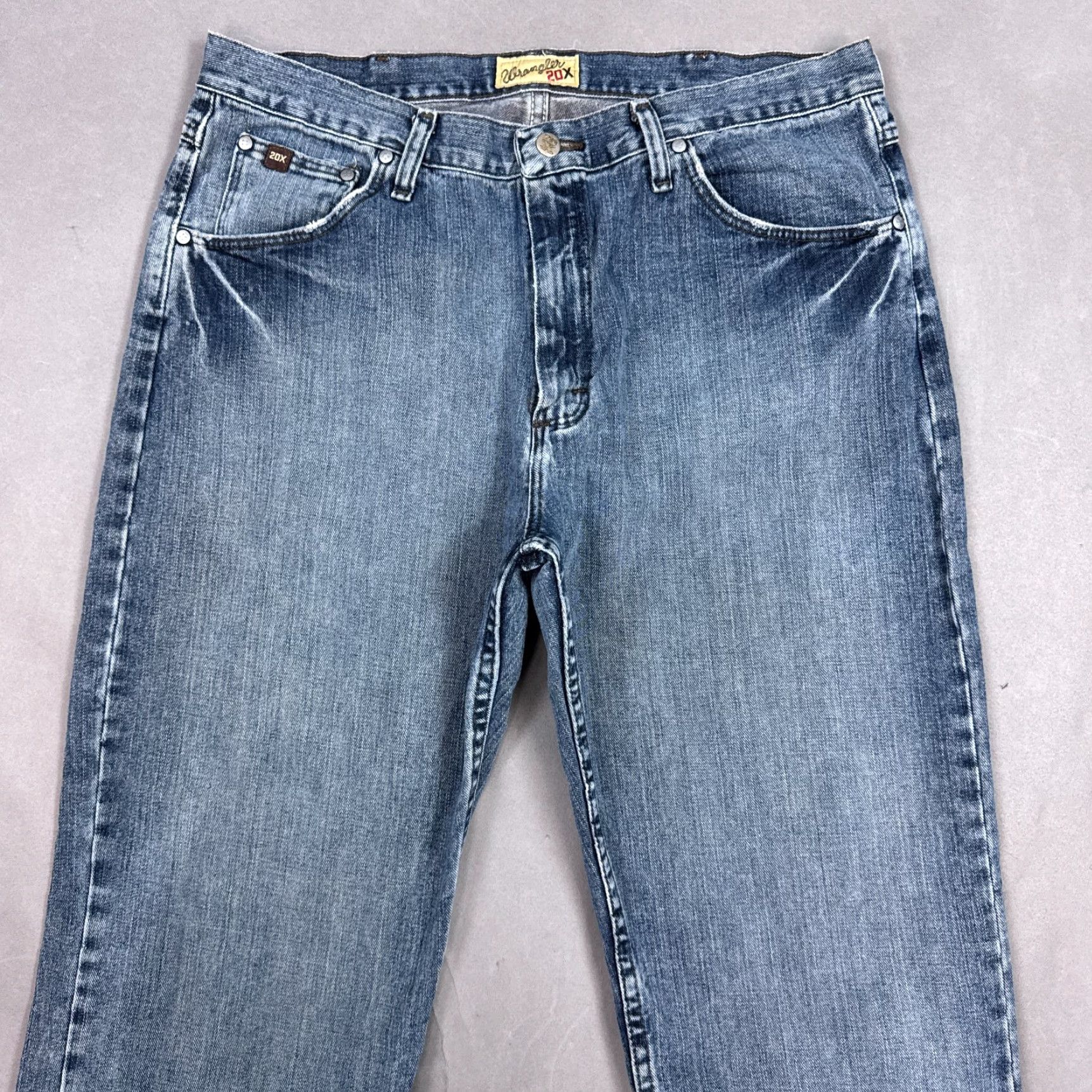 Wrangler Wrangler Jeans Men Blue Style 33 Extreme Relaxed Twenty X 20X 36x32 Denim 5-Pocket Design Relaxed Mens Jeans Wrangler 20X Cowboy Vintage No N/A Size US 35 - 2 Thumbnail