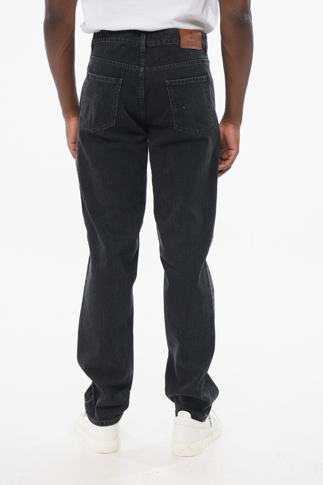 Brunello Cucinelli og1mm0725 Cotton Slim Fit Denim in Black Size US 44 / EU 60 - 4 Thumbnail