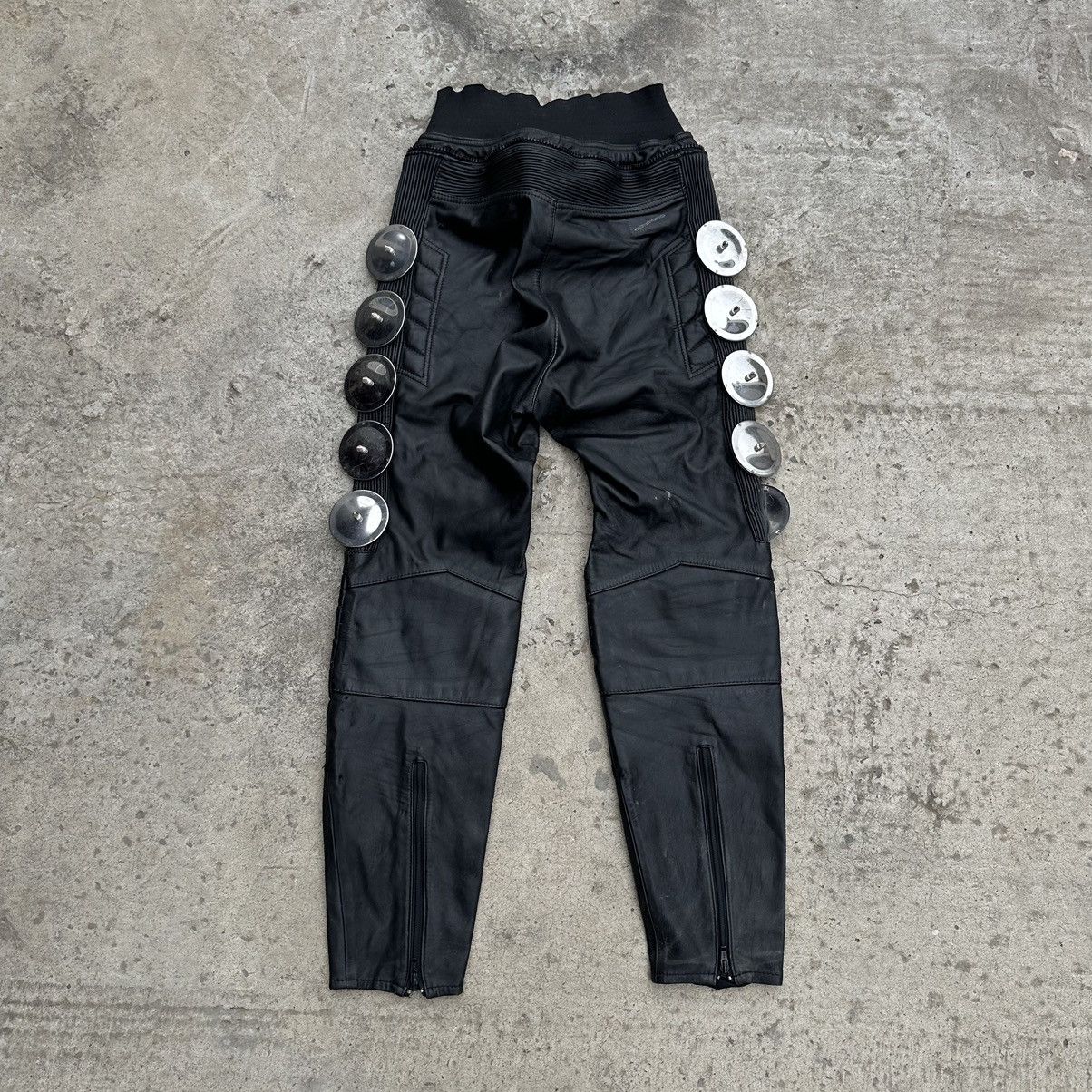 Leather Vintage Moto Leather Pants Size 52 Style USA 00s Y2K Size US 36 / EU 52 - 2 Thumbnail