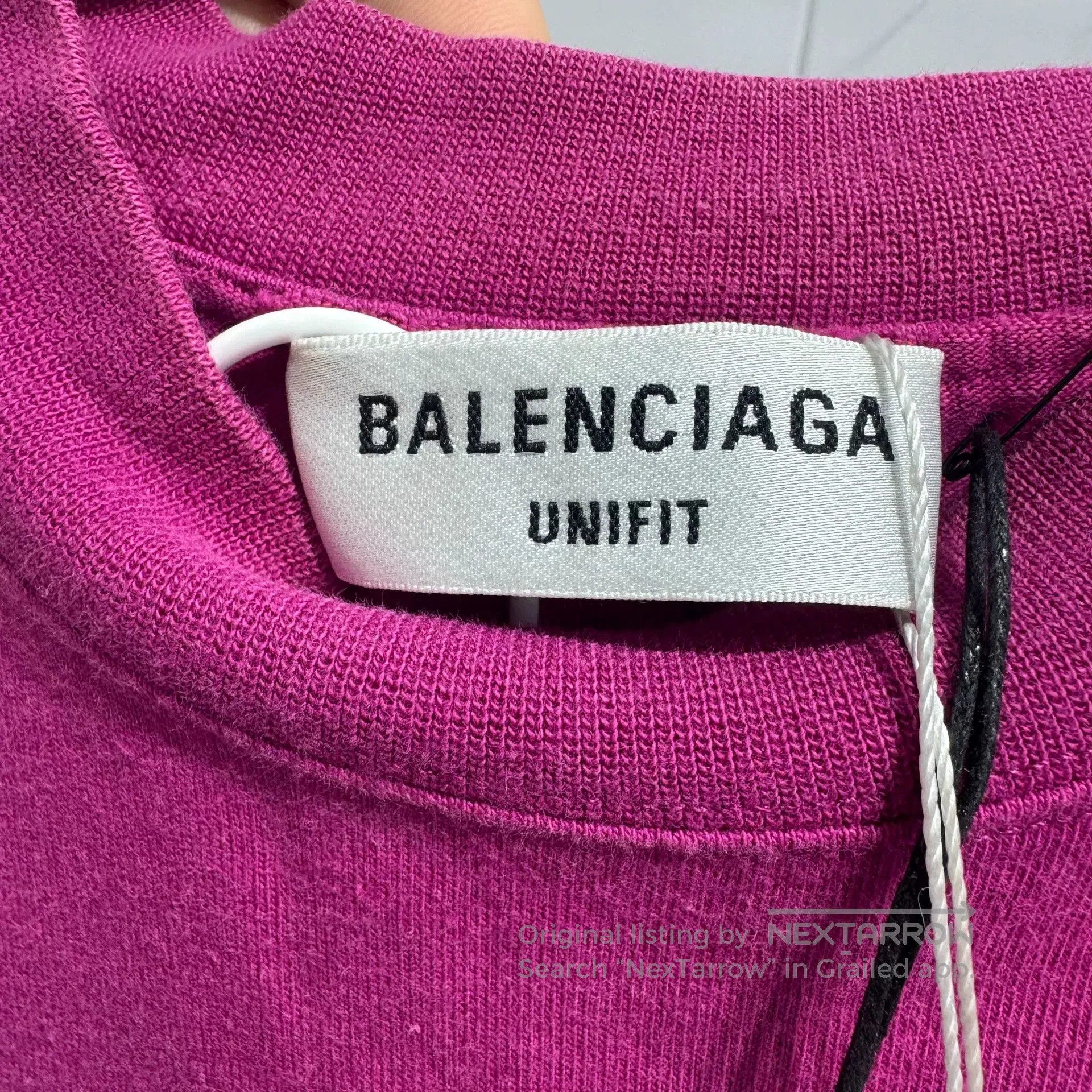 Japanese Brand Balenciaga Distressed Hole Sleeve Tee. Size US L / EU 52-54 / 3 - 5 Thumbnail