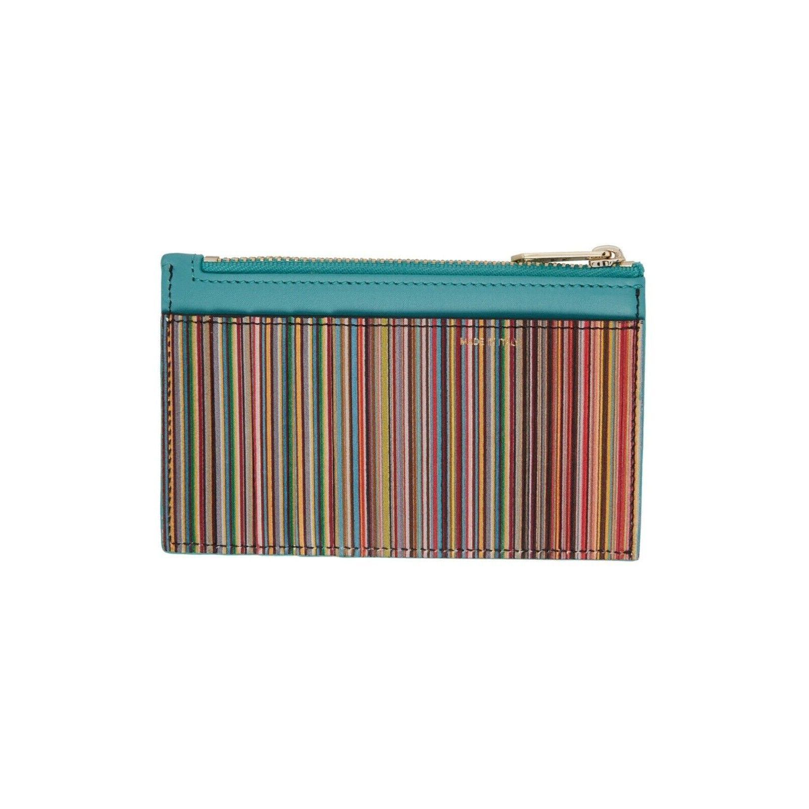 Paul Smith NWT $250 Paul Smith Zip Wallet Multistripe. Turquoise-Italy. Size ONE SIZE - 1 Thumbnail