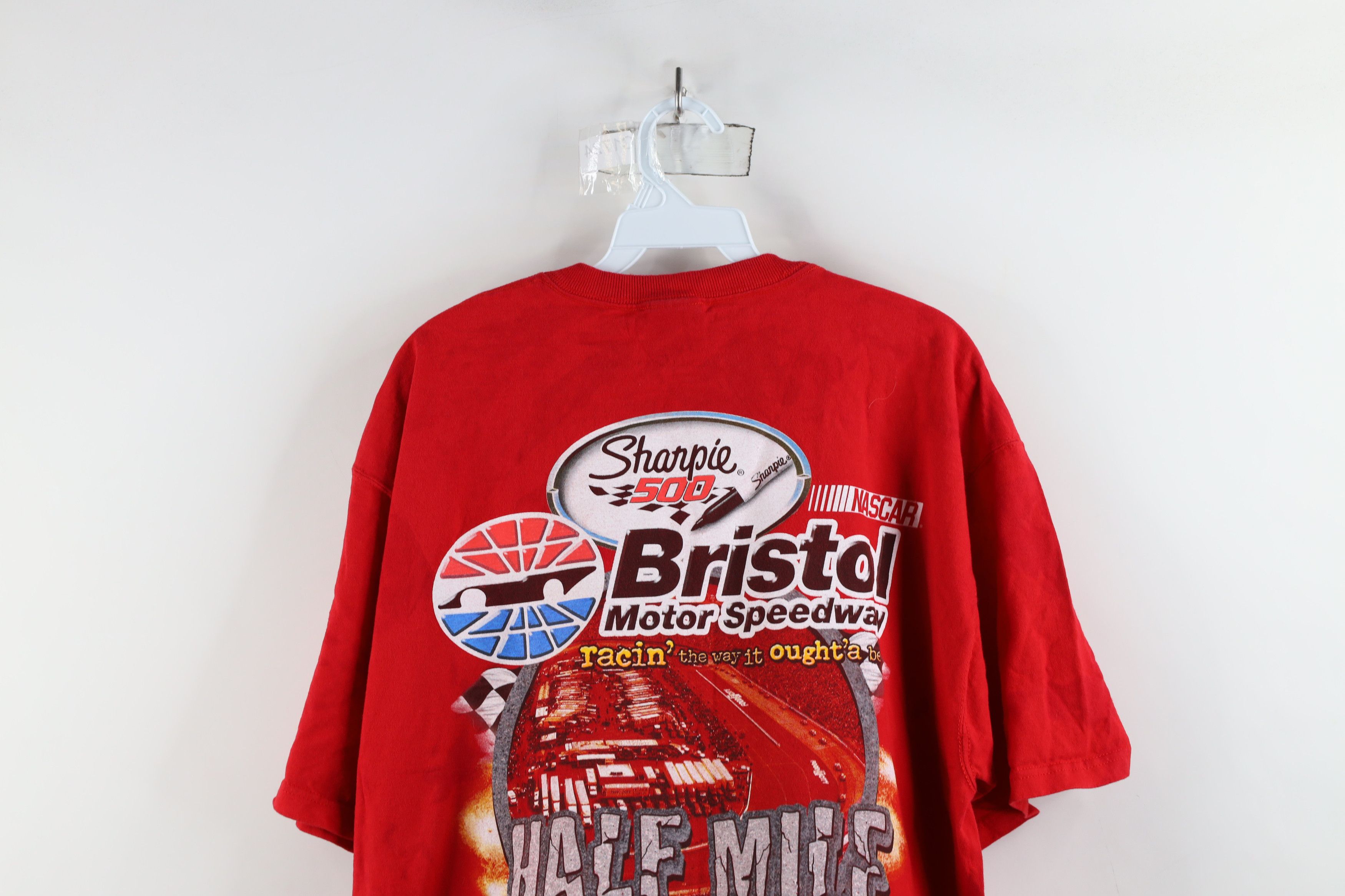 Fruit Of The Loom × Vintage Vintage Y2K 2004 NASCAR Print Bristol Motor Speedway T-Shirt Size US XL / EU 56 / 4 - 14 Thumbnail