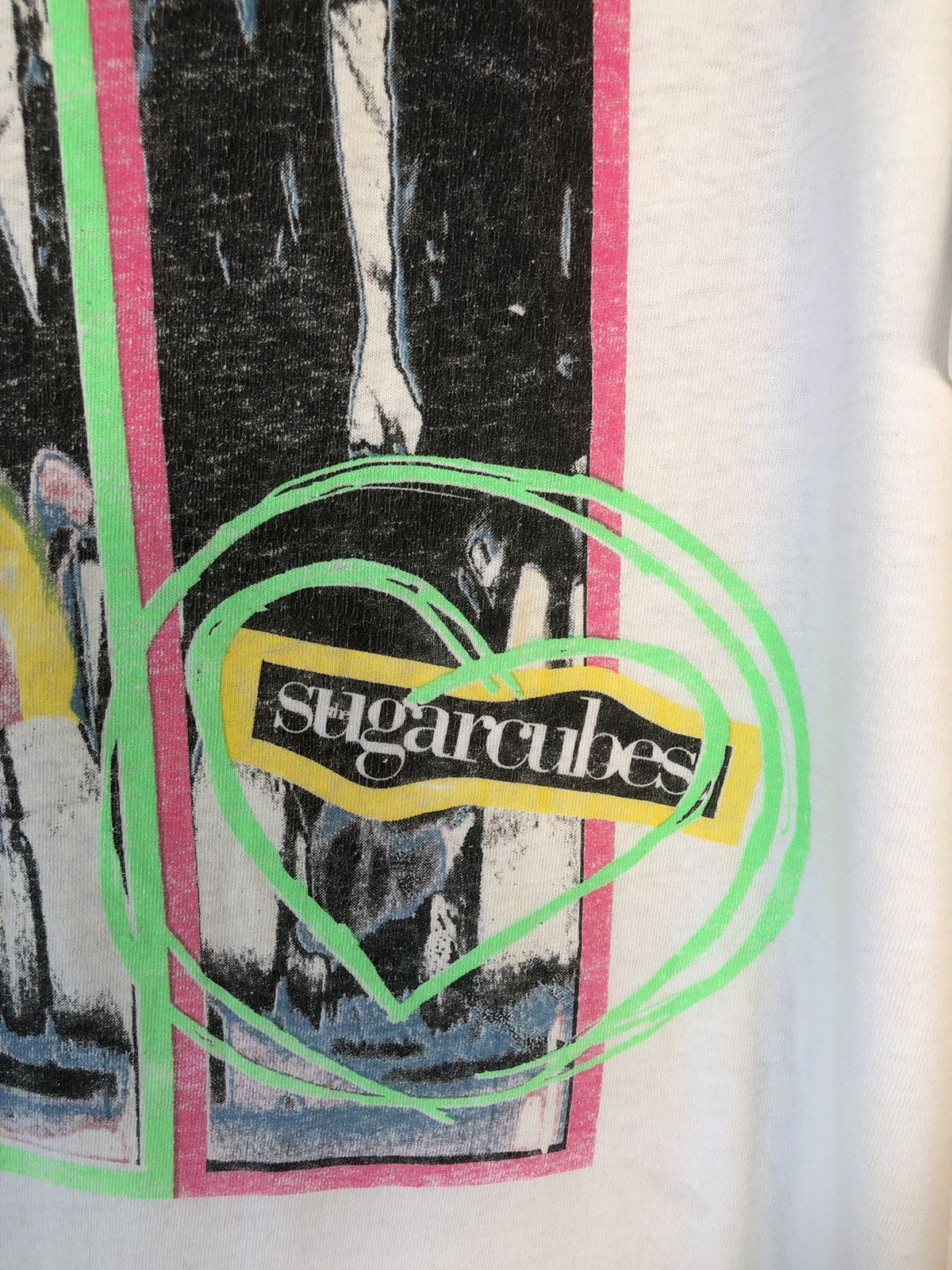 Band Tees × Vintage Vintage 80s Sugarcubes Bjork Distressed Band Tee Size US XXL / EU 58 / 5 - 4 Thumbnail
