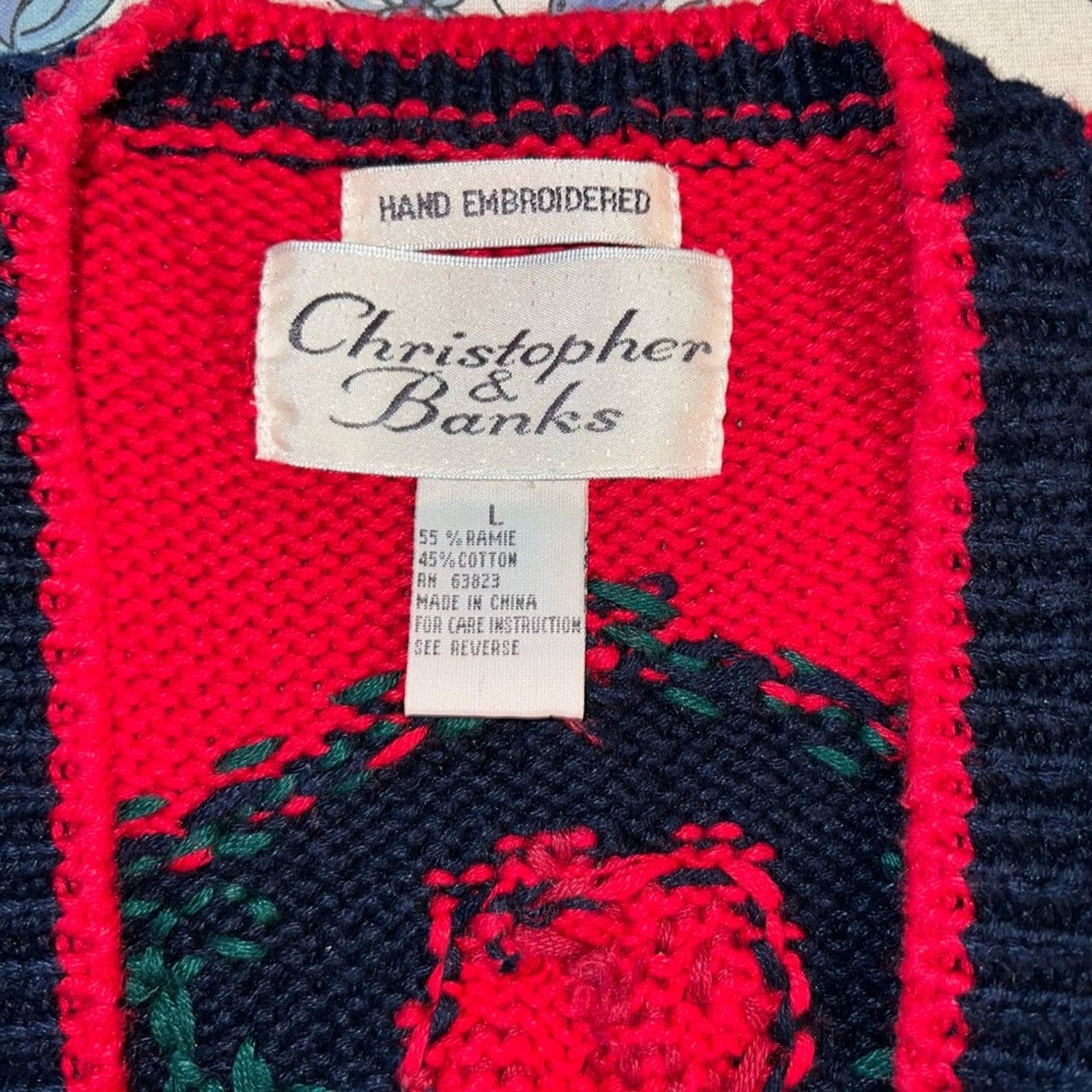 Other Vintage 1980s/90s Christopher & Banks Sweater Vest! Size L / US 10 / IT 46 - 6 Thumbnail