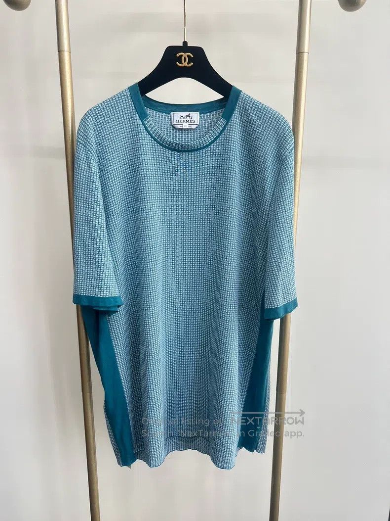 Hermes Hermes Knitted full print H short-sleeved T-shirt Size US XL / EU 56 / 4 - 1 Thumbnail