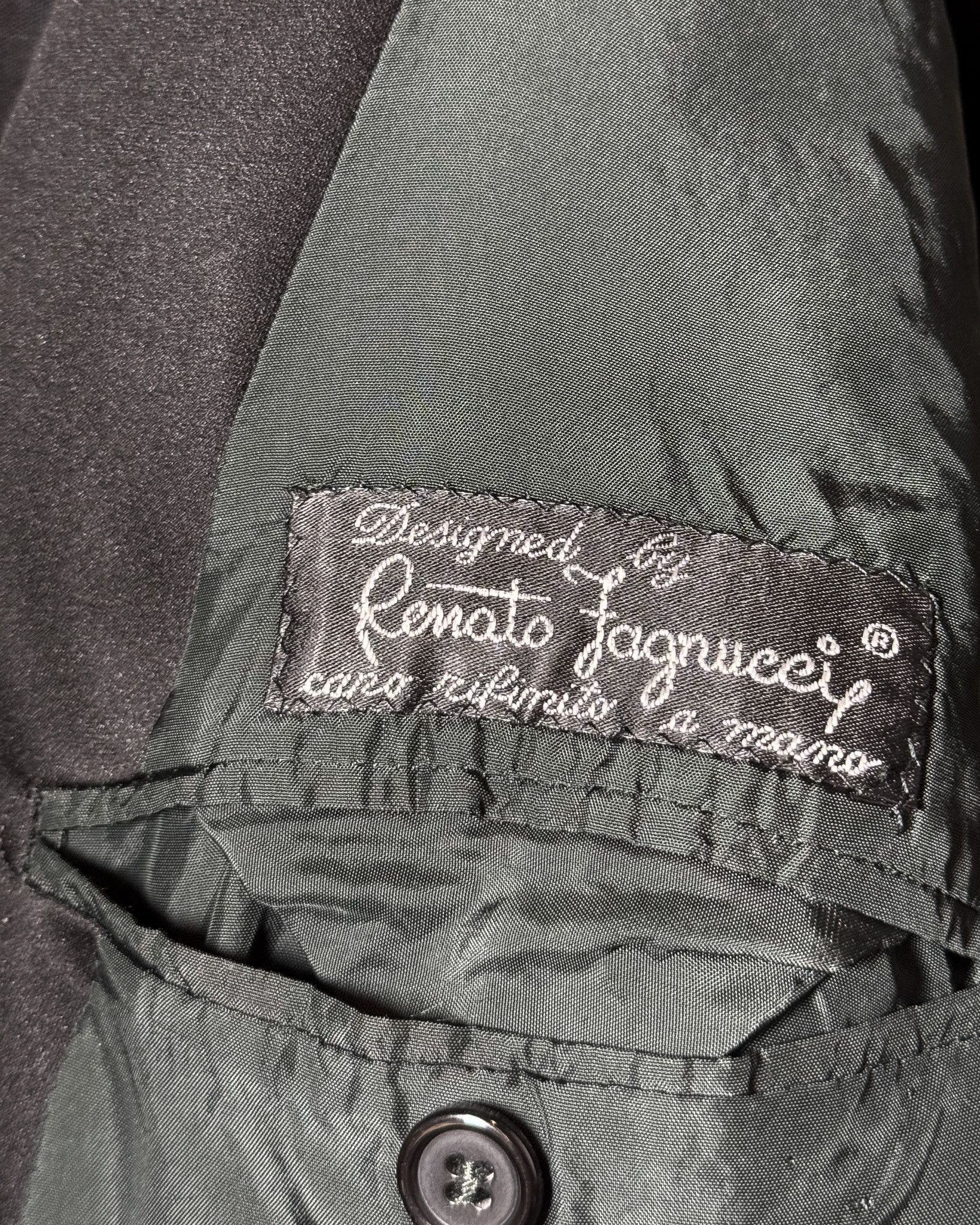 Vintage Completo doppiopetto nero giacca + pantalone 90' Size 40R - 4 Thumbnail