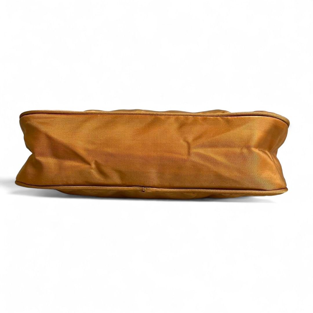 Prada Prada - Orange Pouch Handbag Leather Nylon Size ONE SIZE - 4 Thumbnail