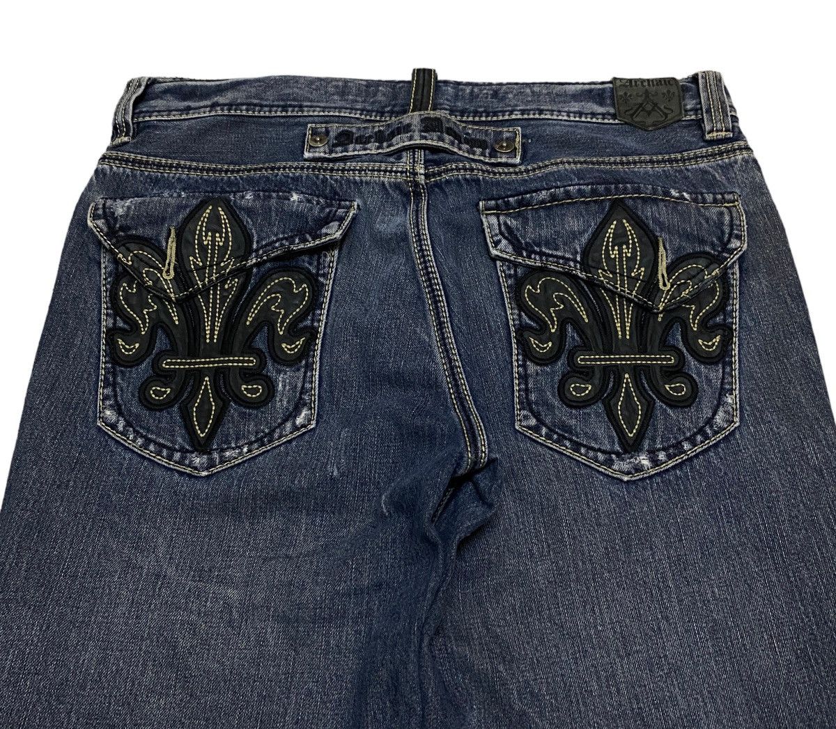14th Addiction × Japanese Brand × Le Grande Bleu (L.G.B.) Very Rare Design Vintage Brand Archair Denim Jeans 2000s Size US 34 / EU 50 - 4 Thumbnail