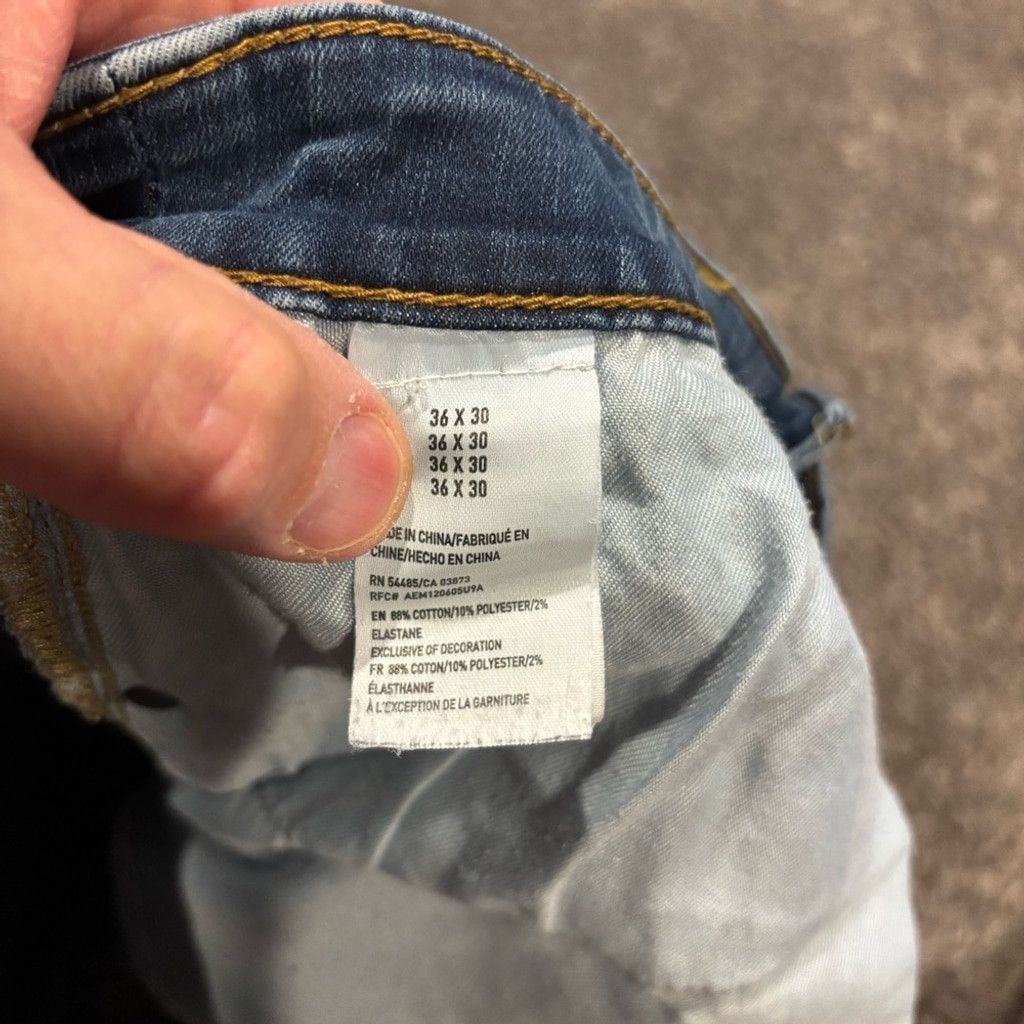 American Eagle Outfitters Men’s American Eagle Original Straight Jeans Size US 36 / EU 52 - 5 Thumbnail