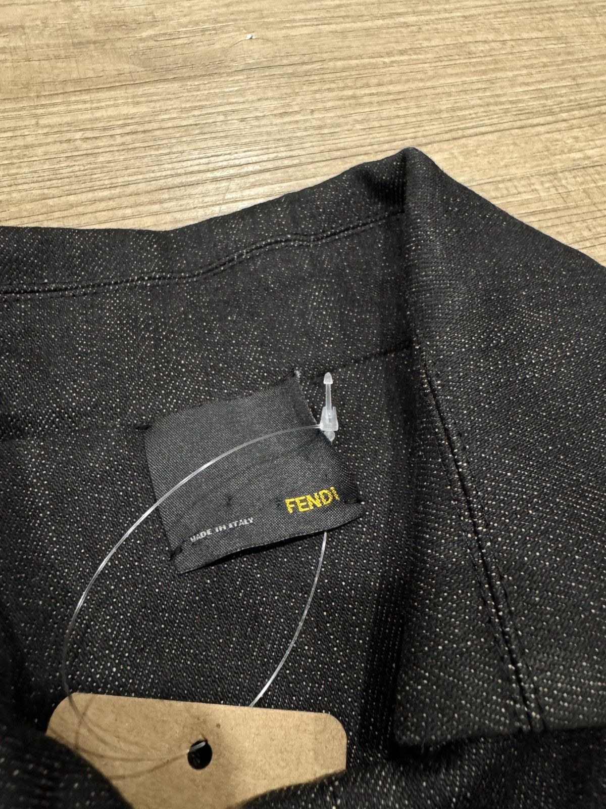 Fendi Off-White Conduroy Black Jacket Size S / US 4 / IT 40 - 3 Thumbnail