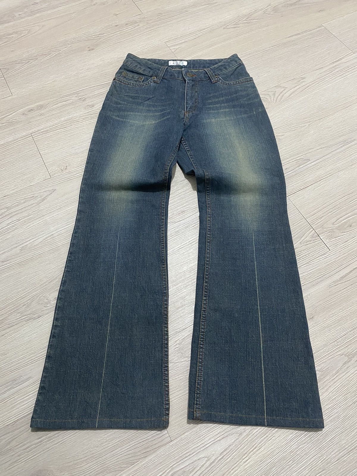 14th Addiction × Japanese Brand × KMRii 2000s KMRii exoc mud wash flare jeans Size US 26 / EU 42 - 1 Thumbnail