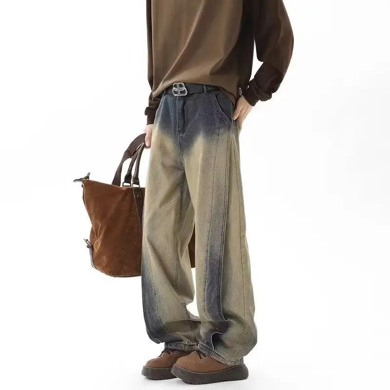 Japanese Brand Retro loose washed gradient jeans Size US 32 / EU 48 - 2 Thumbnail