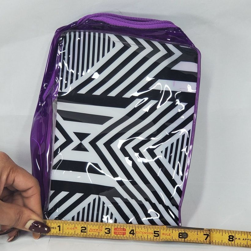 Other Paul Mitchell Geometric Cosmetic Travel Bag Purple Trim Size ONE SIZE - 4 Thumbnail