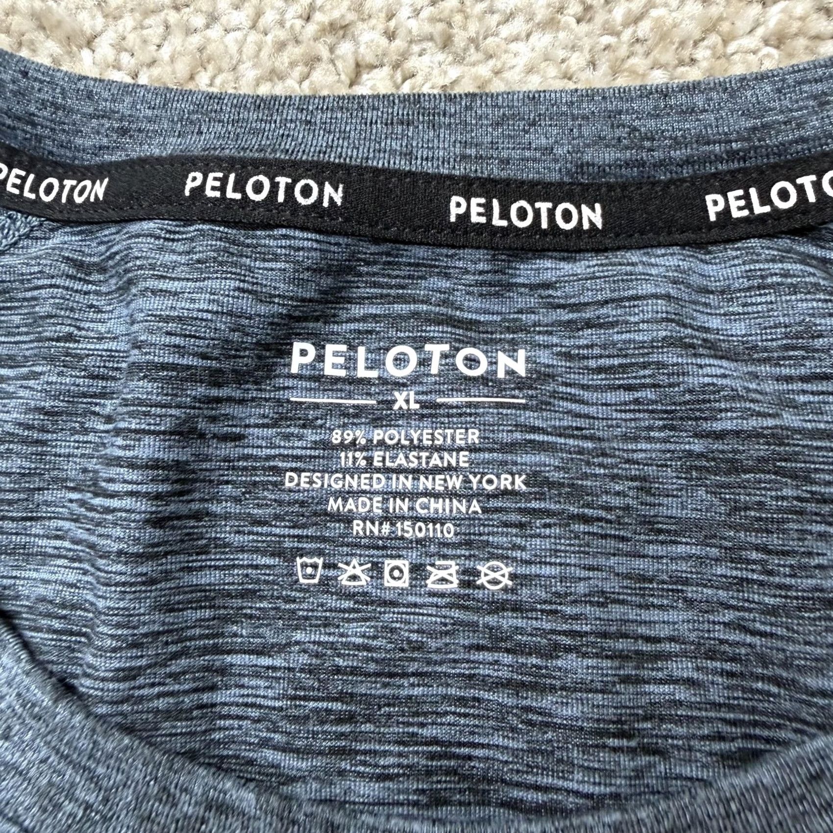 Logo 7 Peloton Shirt Mens XL Gray Short Sleeve Logo Cycling Athletic Top Performance Size US XL / EU 56 / 4 - 3 Thumbnail