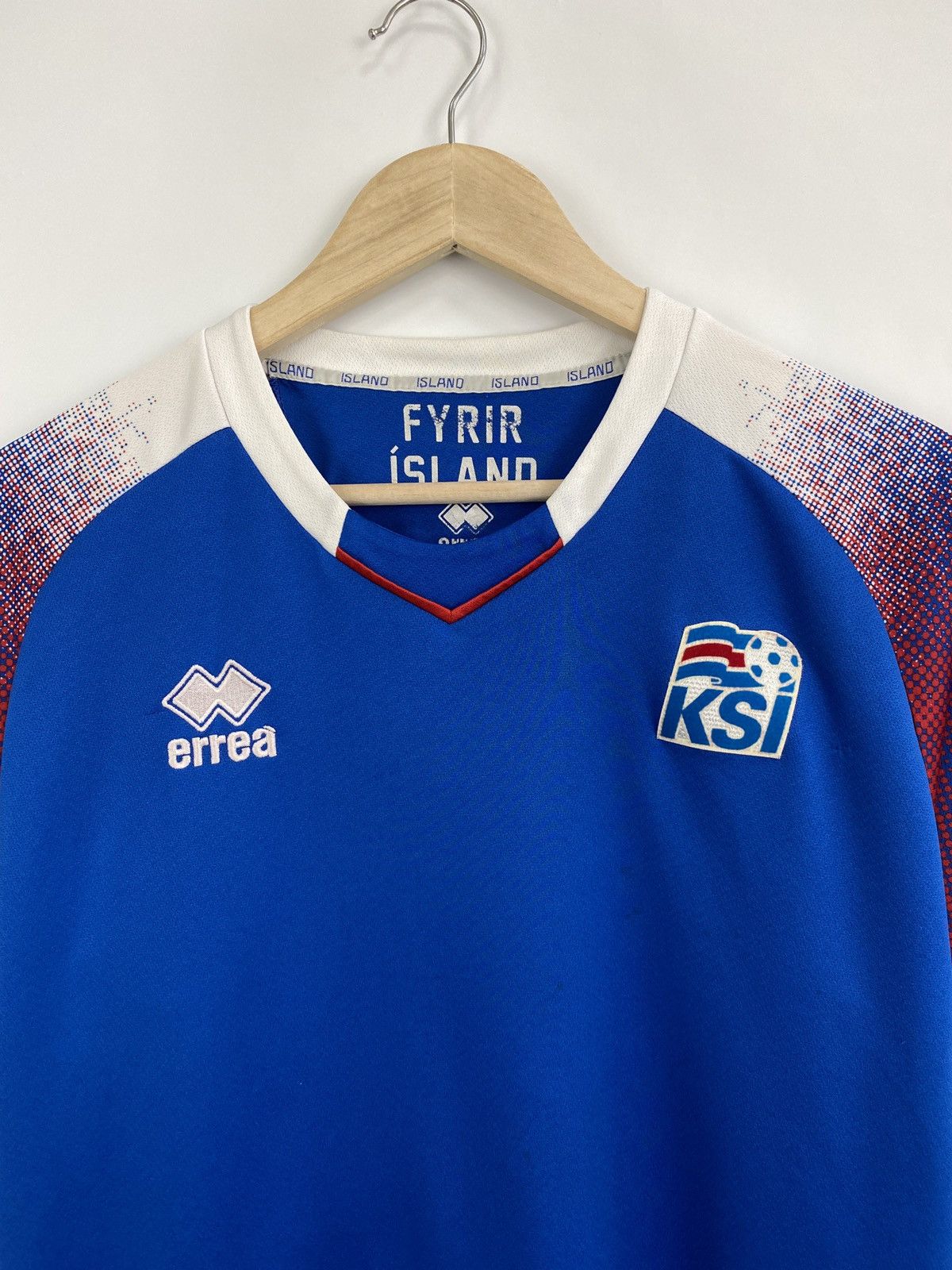 Errea 🇮🇸 Vintage Errea Iceland KSI Soccer Jersey Blokecore Rare Size US L / EU 52-54 / 3 - 4 Thumbnail