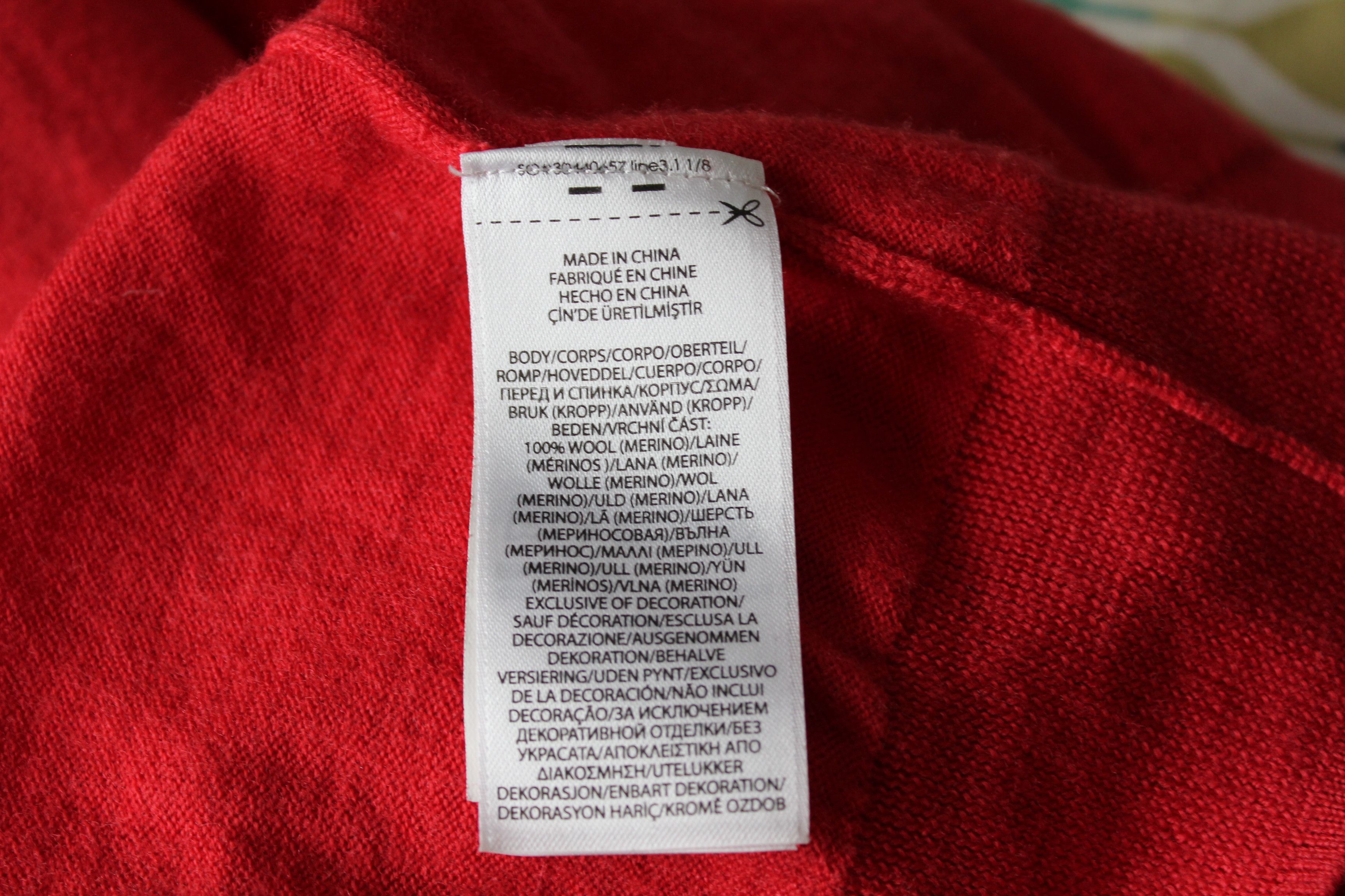 Polo Ralph Lauren RALPH LAUREN Crew Neck Merino Wool Red Knitted Jumper Size M Size US M / EU 48-50 / 2 - 8 Thumbnail
