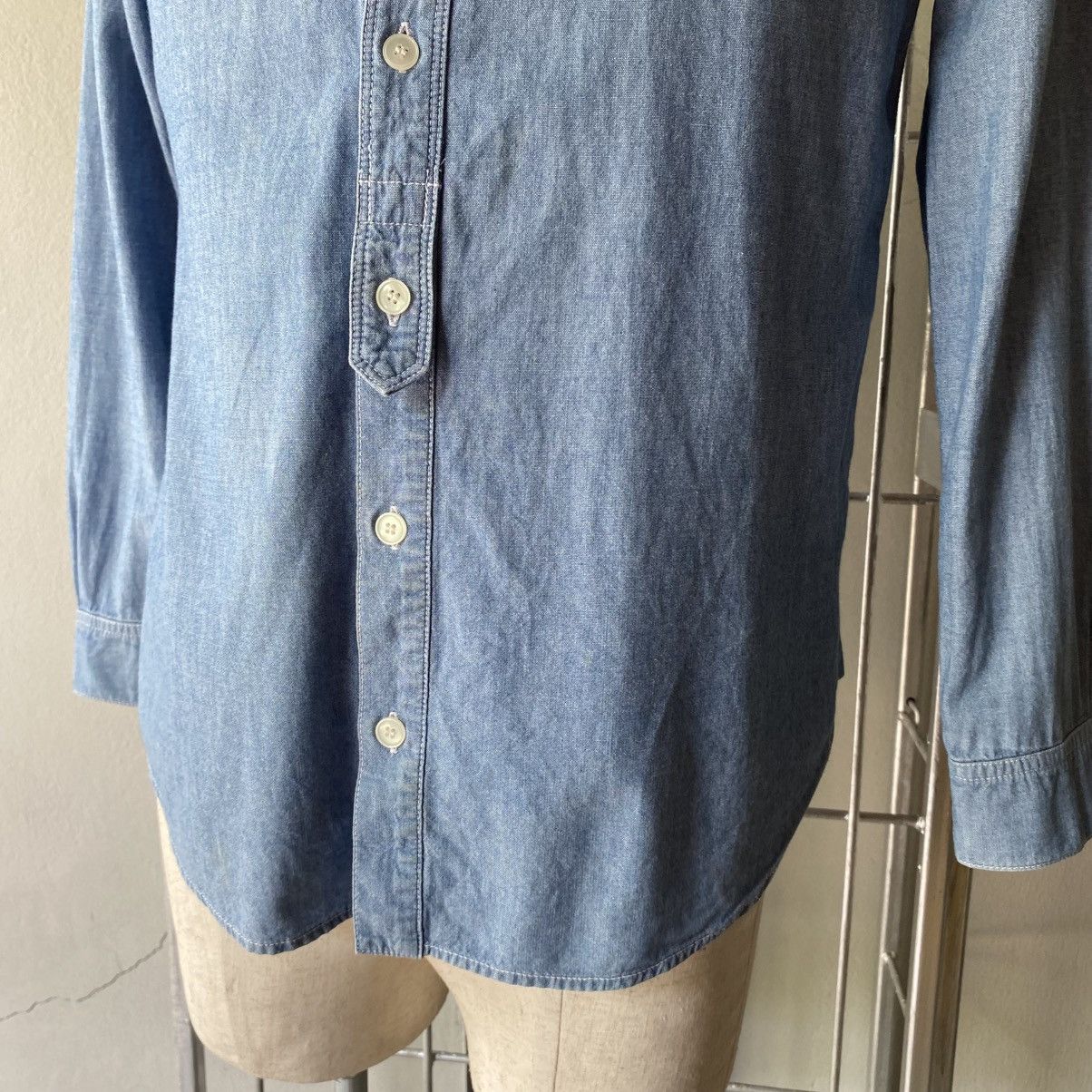 Ne-Net Ne-net Soft Blue Button-Up Cat Shirt Size US S / EU 44-46 / 1 - 14 Thumbnail
