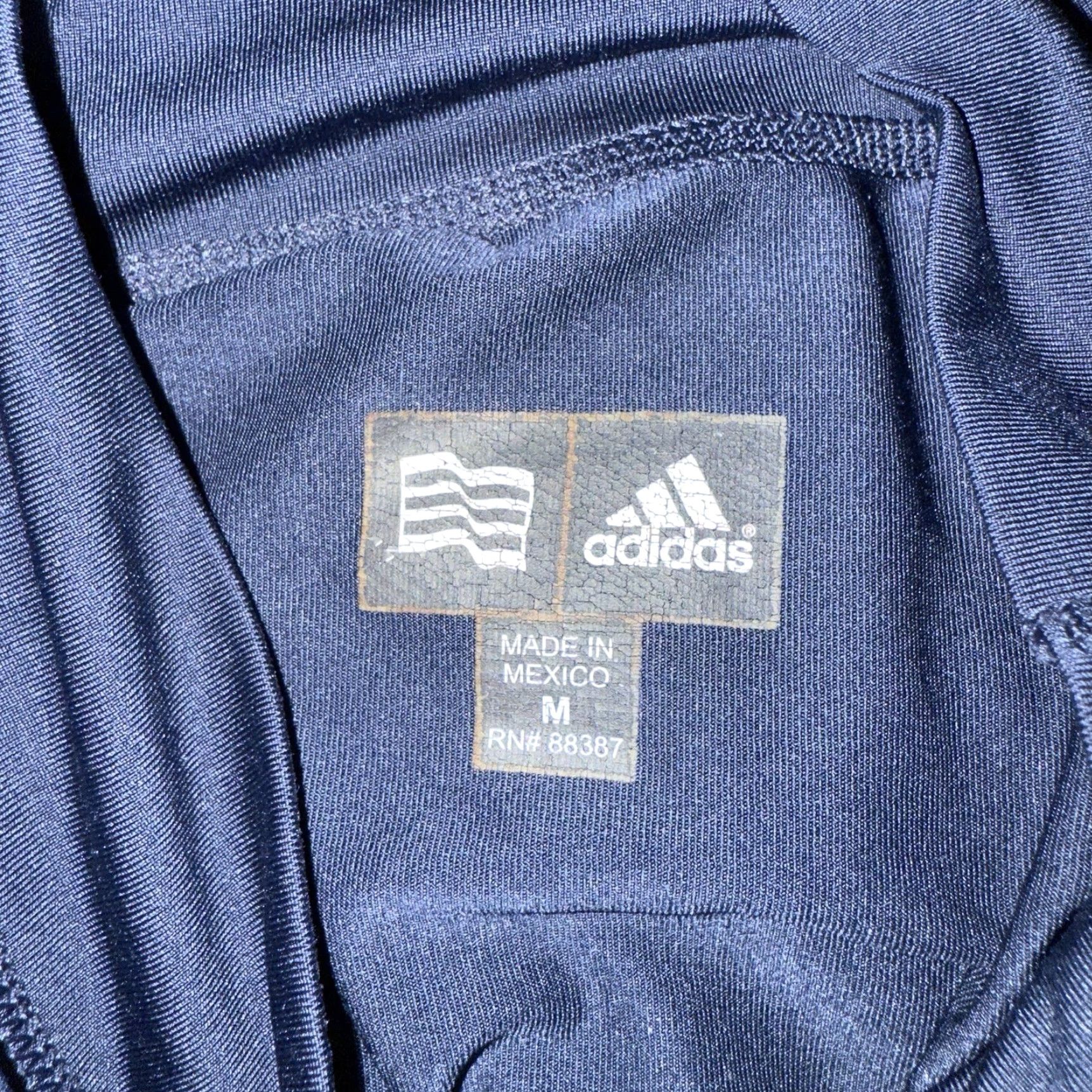 Adidas Adidas Dark Blue Polyester Long Sleeve Athletic Compression Shirt Mens Size M Size US M / EU 48-50 / 2 - 4 Thumbnail