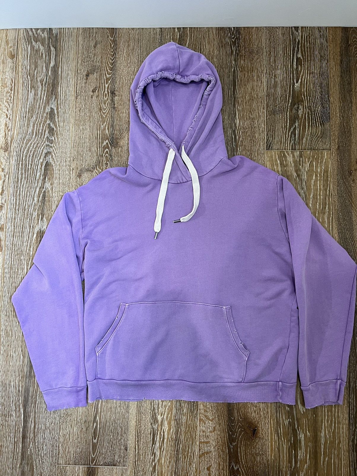 image of Nsf Distressed Oversized Baggy Lavender Hoodie, Women's (Size Small)
