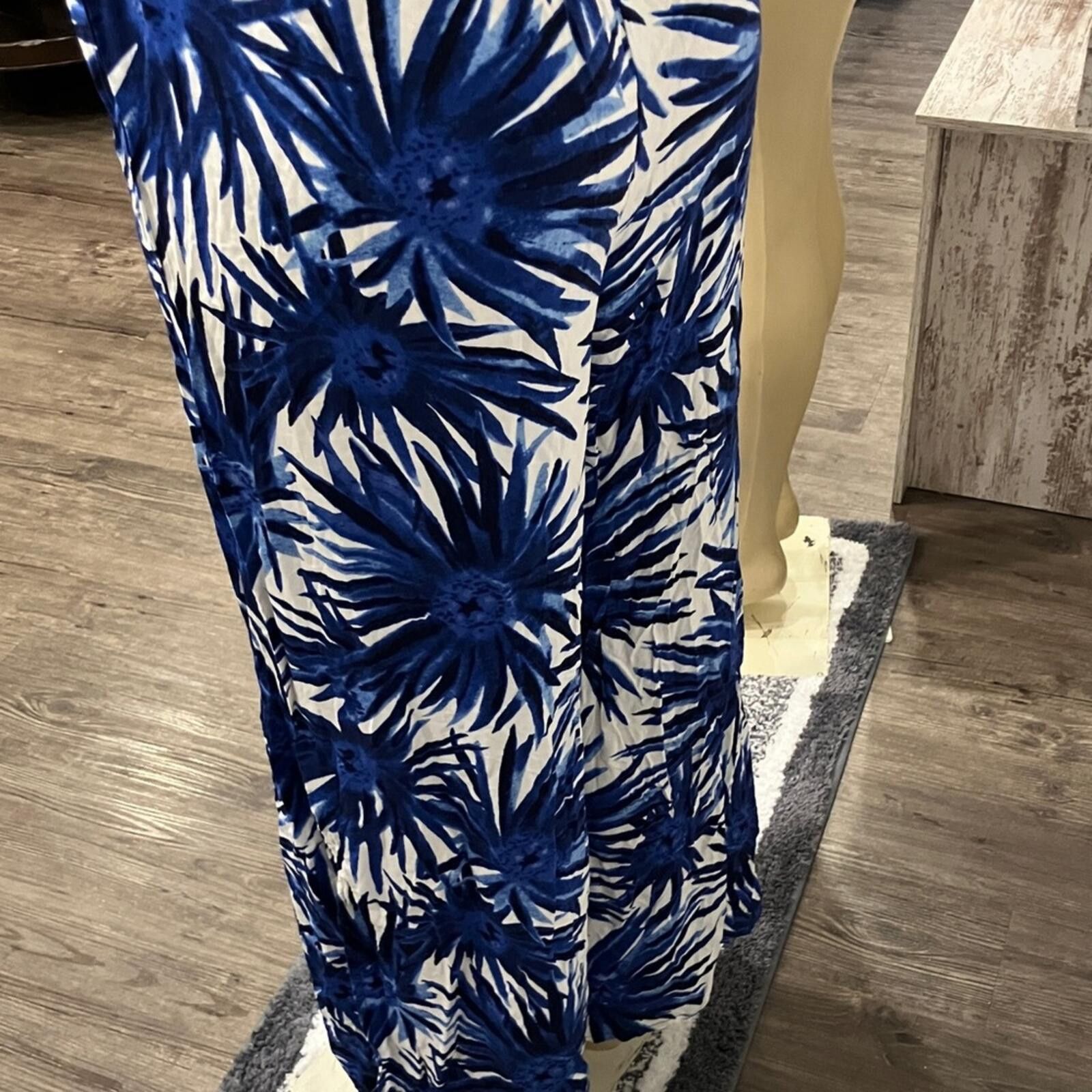 Other 1. State Blue and White Strapless Tropical Jumpsuit Size 36" / US 14 / IT 50 - 5 Thumbnail