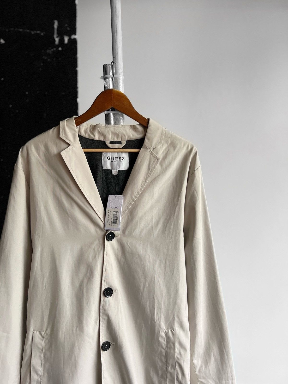 Designer × Guess Guess Mens New Beige Long Sleeve Trench Coat Jacket RRP €170 Size US L / EU 52-54 / 3 - 2 Thumbnail