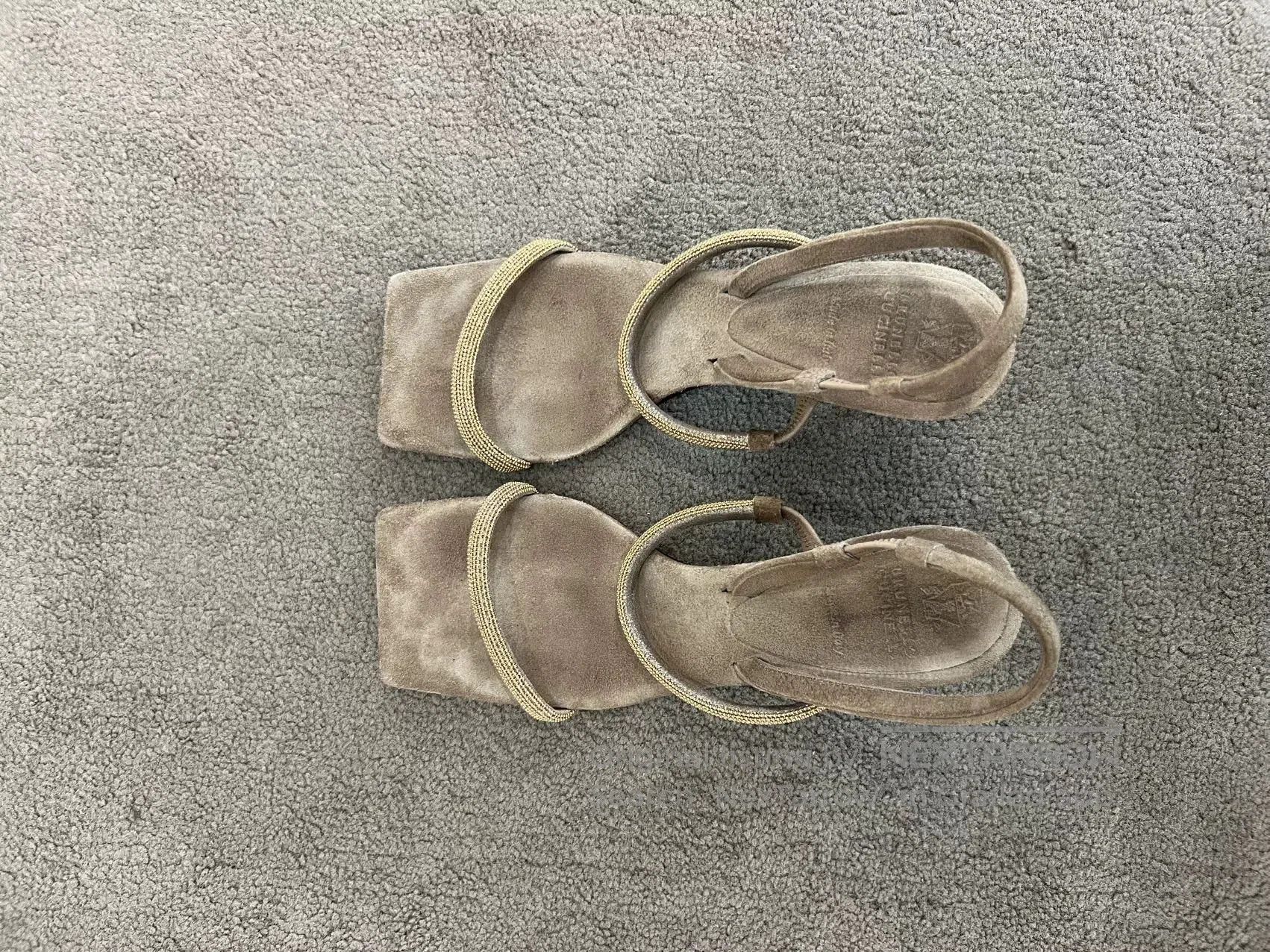 Brunello Cucinelli Brunello Cucinelli Square Toe Sandals. Size US 5.5 / IT 35.5 - 6 Thumbnail