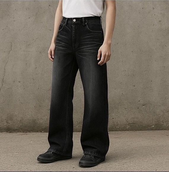 Other Washed Cat Whisker Straight Leg Jeans Size US 30 / EU 46 - 1 Thumbnail
