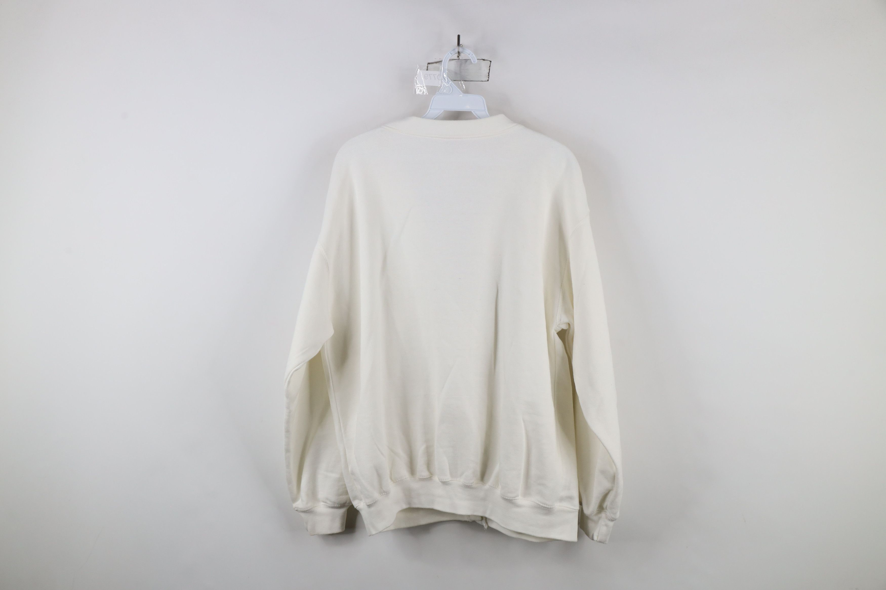 Vintage Vintage 90s Streetwear Button Cardigan Sweatshirt White Size L / US 10 / IT 46 - 10 Thumbnail