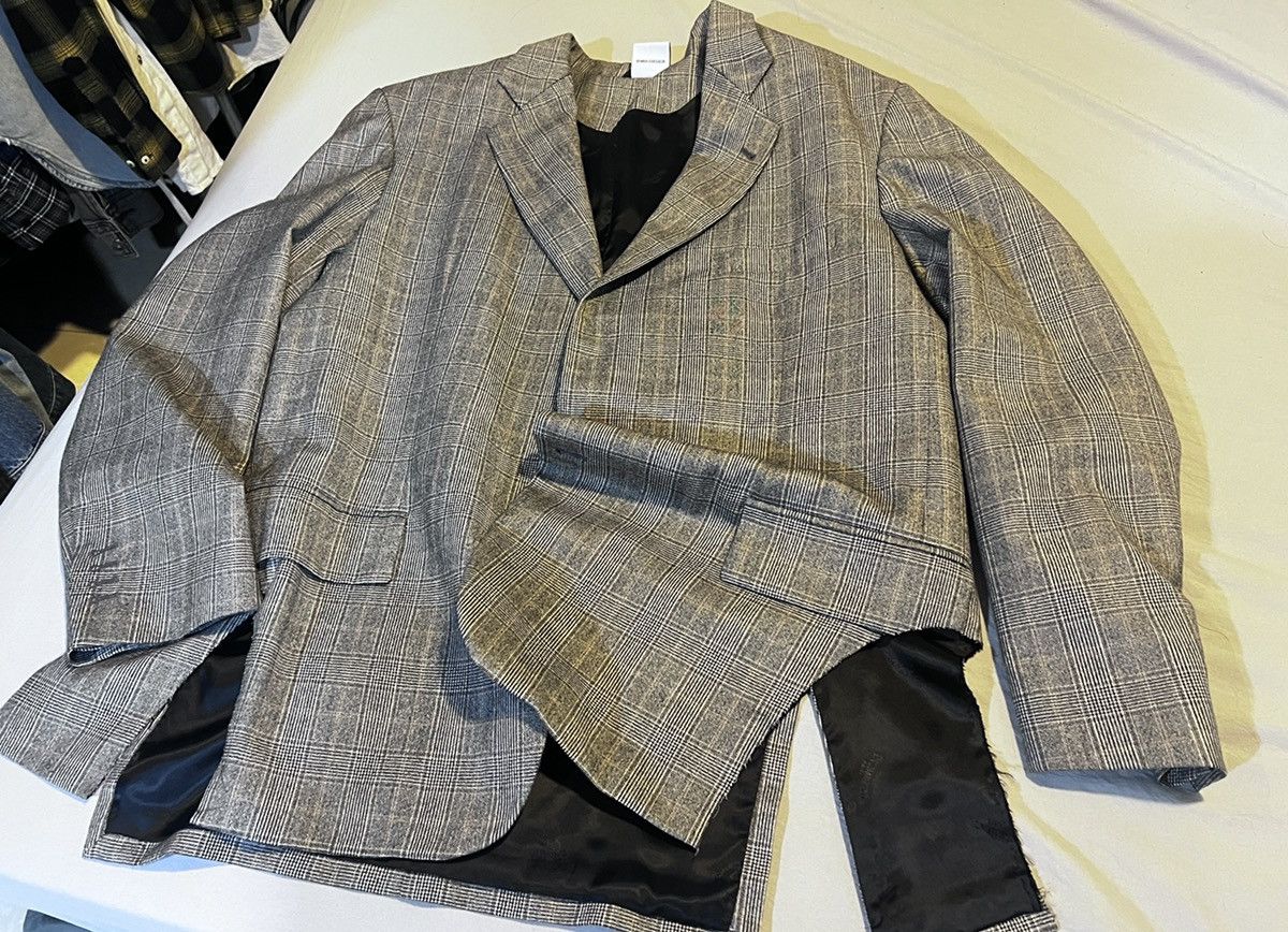 image of Vetements Cutout Blazer in Grey, Men's (Size Large)