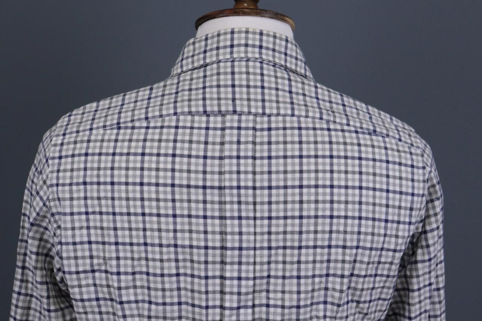 Eleventy Eleventy Multicolor Check Down Dress Shirt Size 41 / 16 Size US M / EU 48-50 / 2 - 11 Thumbnail