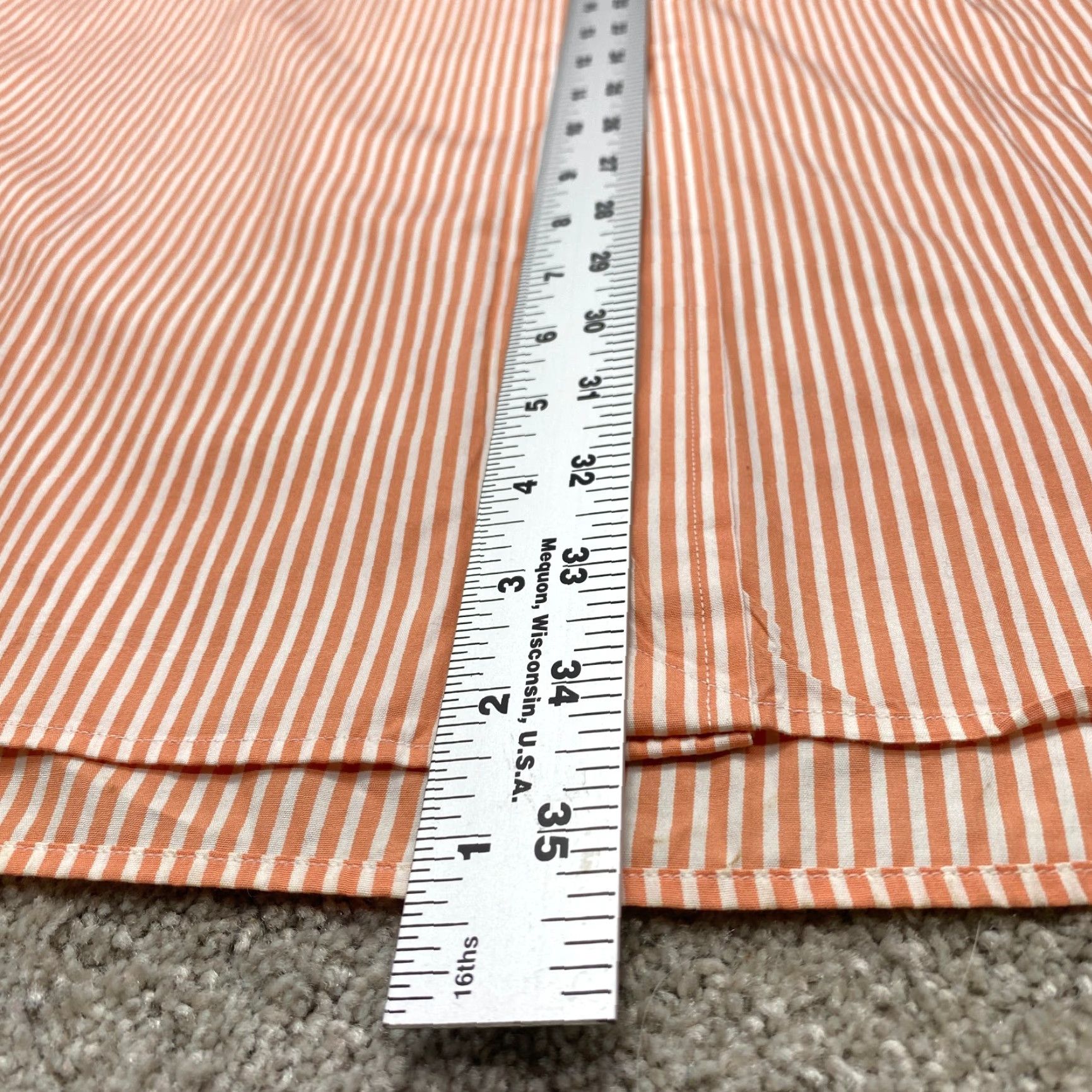 Ralph Lauren Ralph Lauren Classic Fit Long Sleeve Button Up Mens 2XL Orange White Striped Shirt Size US XXL / EU 58 / 5 - 7 Thumbnail