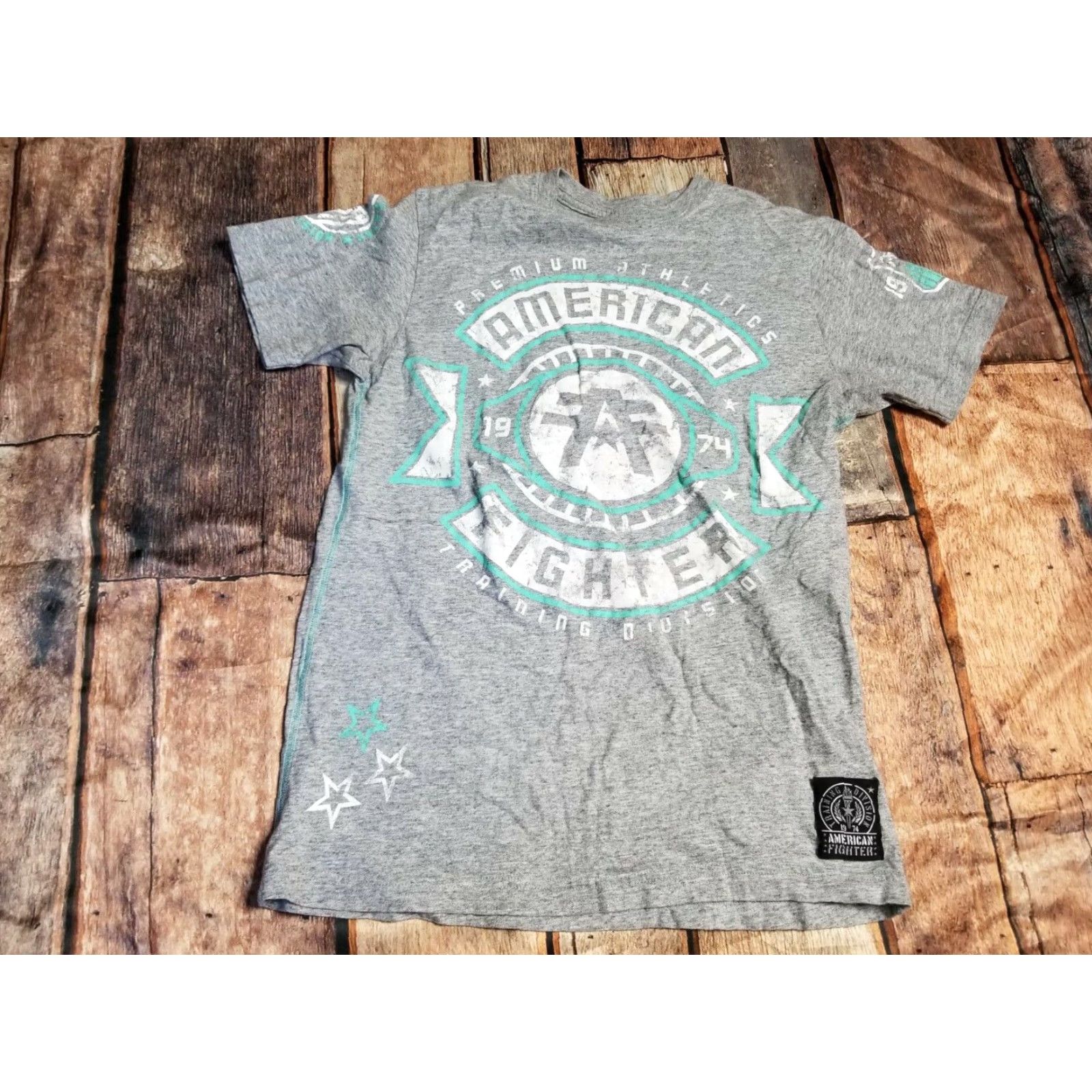 Vintage American Fighter Premium Buckle Training Division Gray Mens S T-Shirt Size US S / EU 44-46 / 1 - 2 Thumbnail