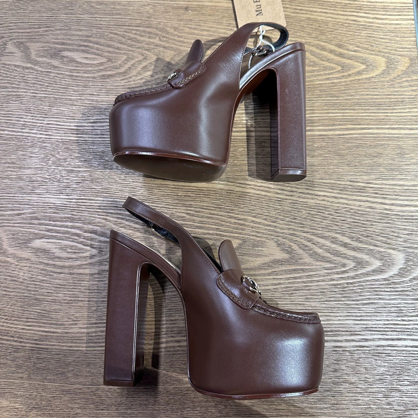 Gucci Gucci mar667 Horsebit Block Heel Pump 37 Size US 6.5 / IT 36.5 - 8 Thumbnail