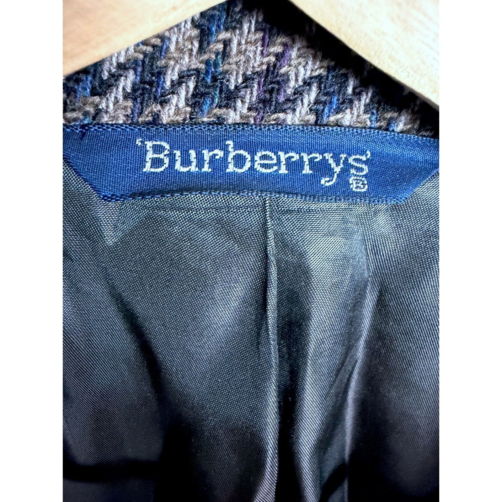 Burberry Vintage Men's Burberrys London 100% Tweed Wool Blazer 42R Size 42R - 3 Thumbnail