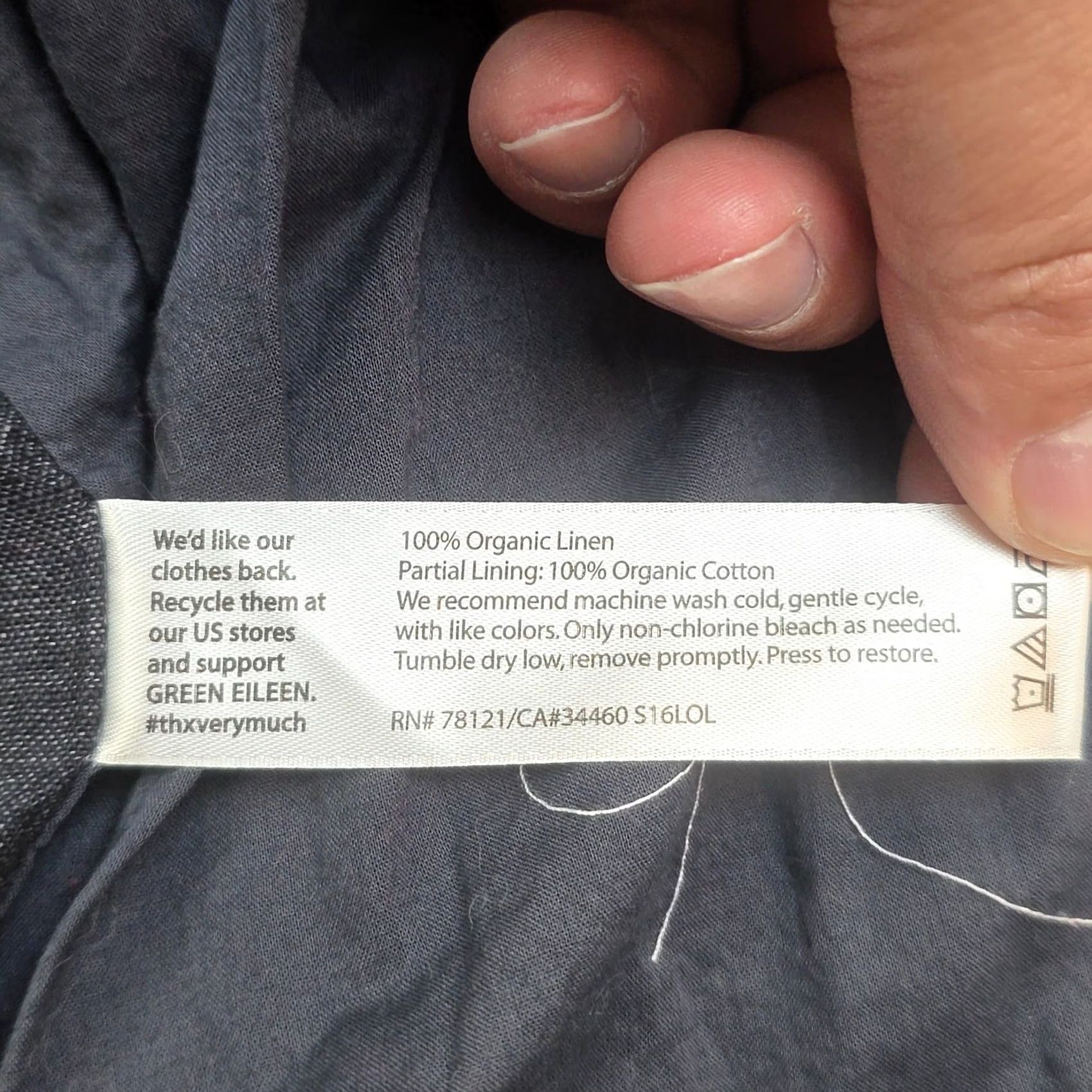 Eileen Fisher Eileen Fisher Jacket Women Size 2 Navy-Blue/Gray Button Up 100% Linen Navy-Blue/Gray Button Up 100% Linen Regular Women Jacket Size S / US 4 / IT 40 - 5 Thumbnail