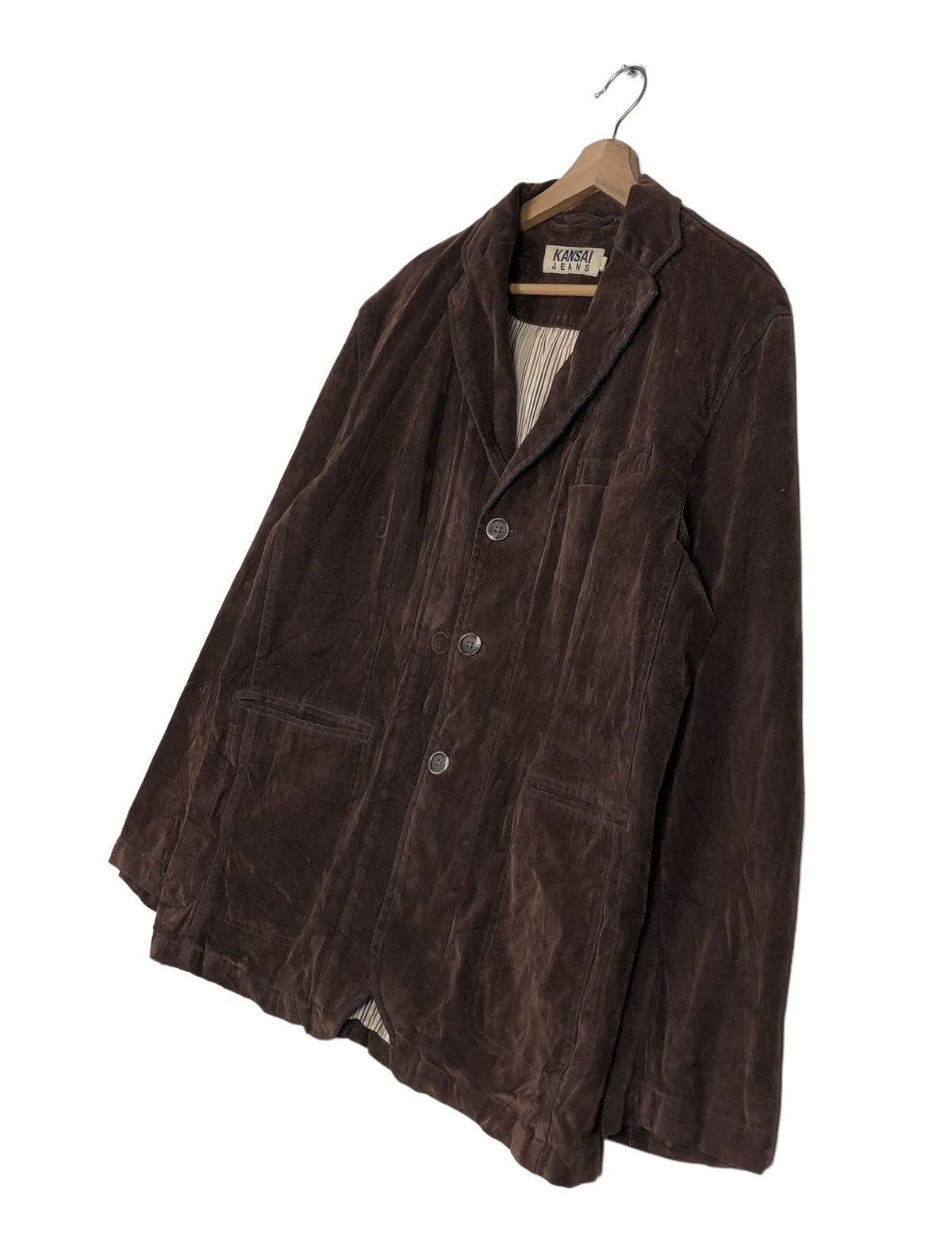 Japanese Brand 🔥VINTAGE CHORE VELVET WORK JACKET KANSAI JEANS BLANKET Size US L / EU 52-54 / 3 - 2 Thumbnail
