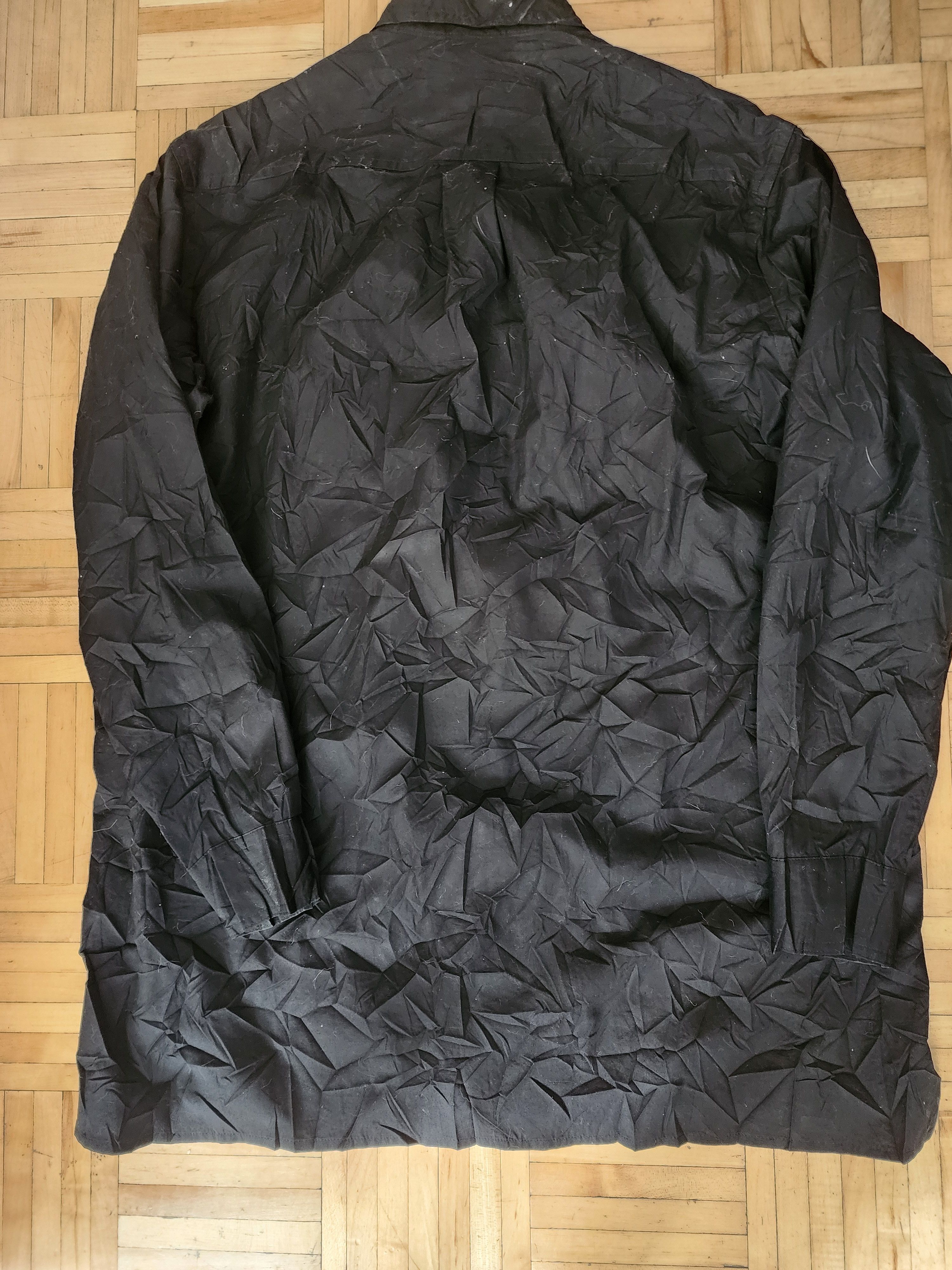 Yohji Yamamoto CRINKLE ALLOVER PROCESS BLACK COTTON Size US L / EU 52-54 / 3 - 2 Thumbnail