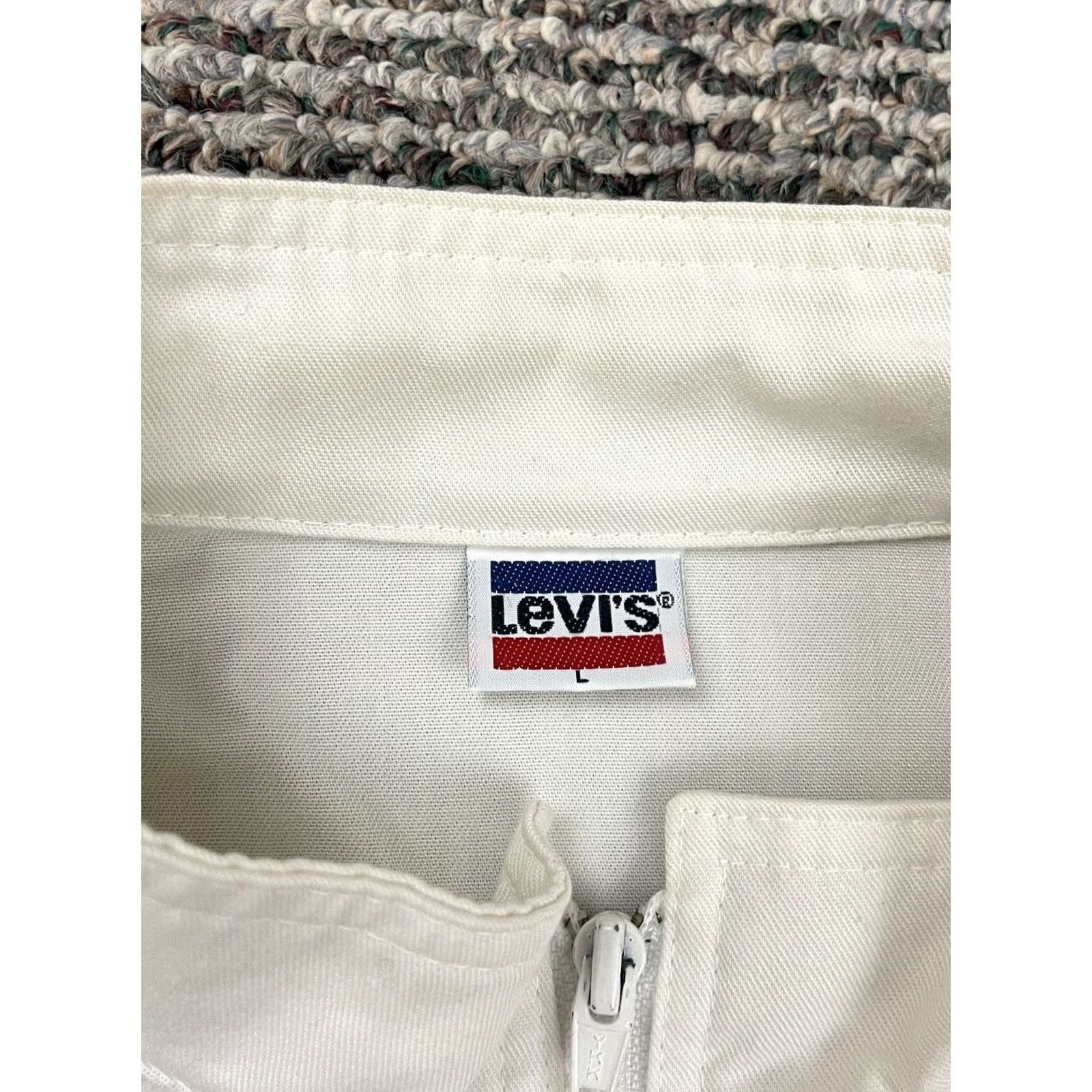 Levi's VINTAGE Levi’s Jacket Mens L White Striped Western 90s Zip Pockets USA Western Size US L / EU 52-54 / 3 - 4 Thumbnail