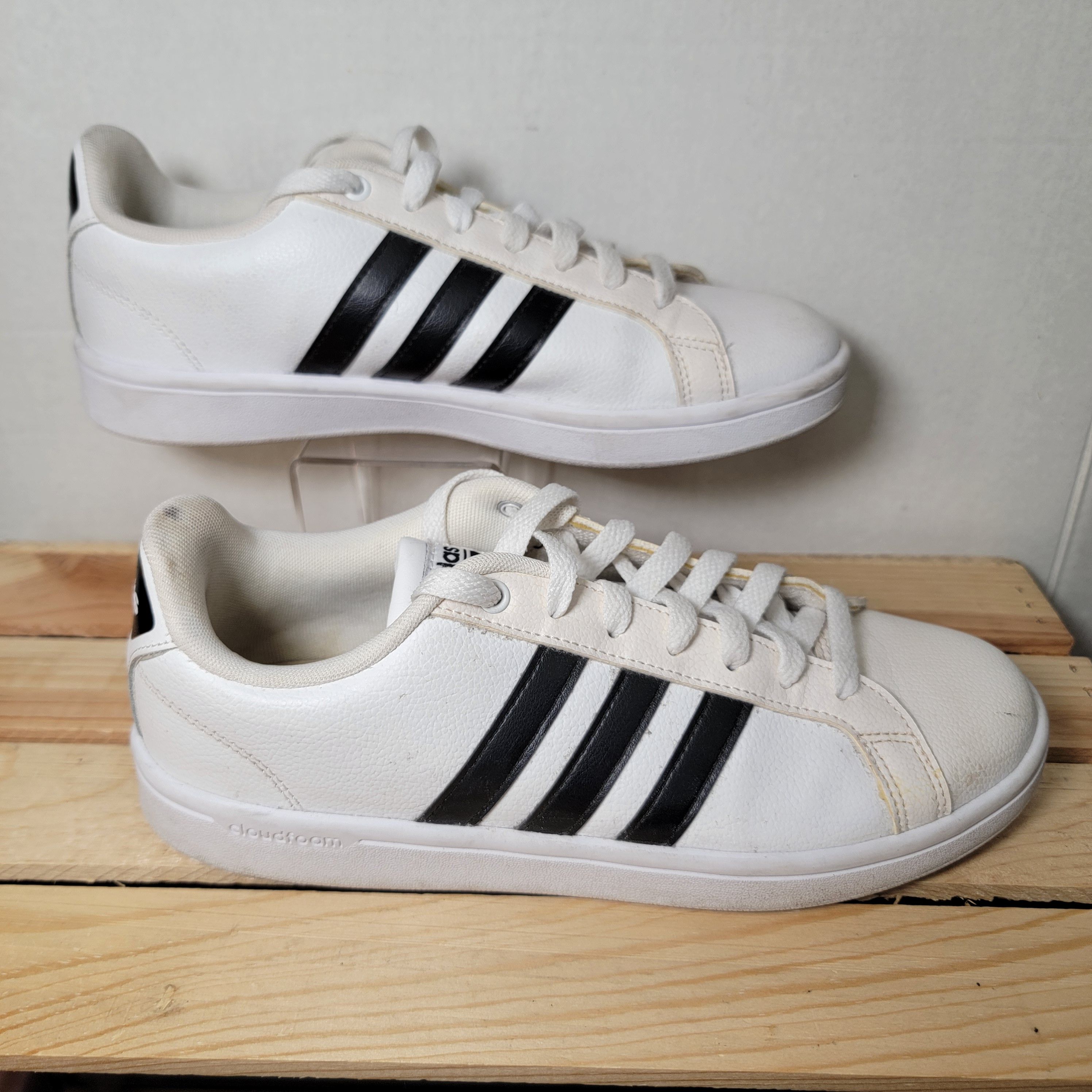 Adidas Adidas Neo Cloud-Foam Classic B&W Low Top Shoes - Size 9.5 Size US 9.5 / EU 42-43 - 3 Thumbnail