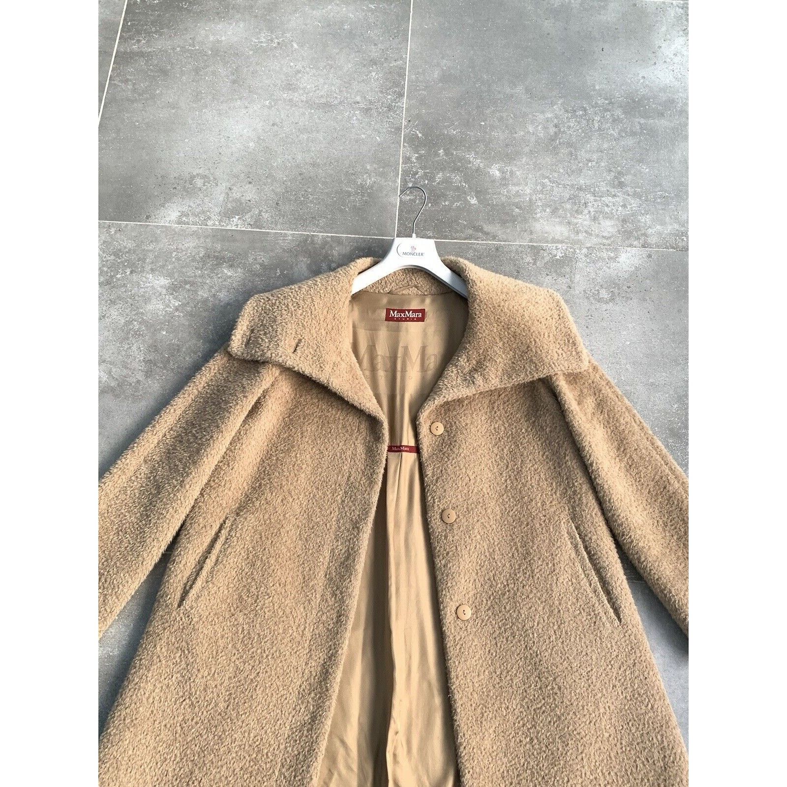 Max Mara Women's MAX MARA TEDDY ALPACA Trench Coat Jacket UK 14 US 12 Size XL / US 12-14 / IT 48-50 - 2 Thumbnail