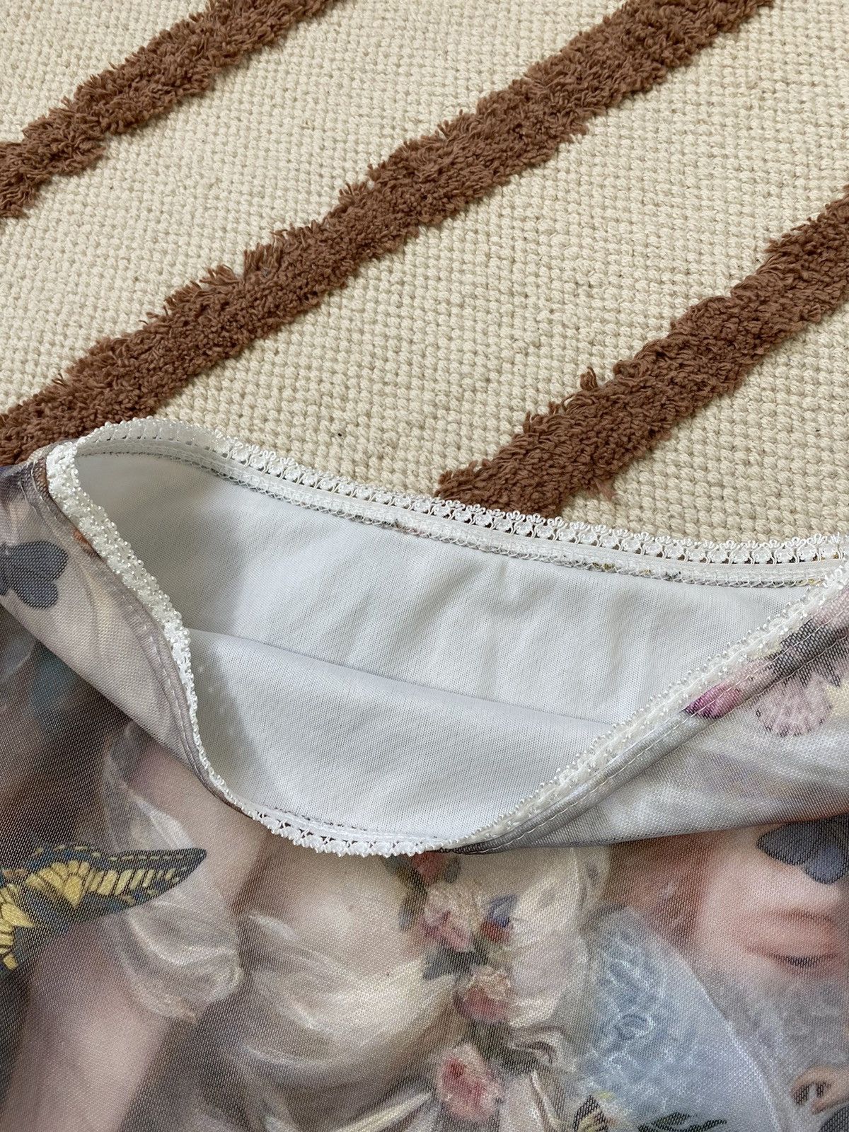 Vintage JEAN PAUL GAULTIER STYLE MESH RENAISSANCE ANGEL SKIRT Size 28" / US 6 / IT 42 - 4 Thumbnail