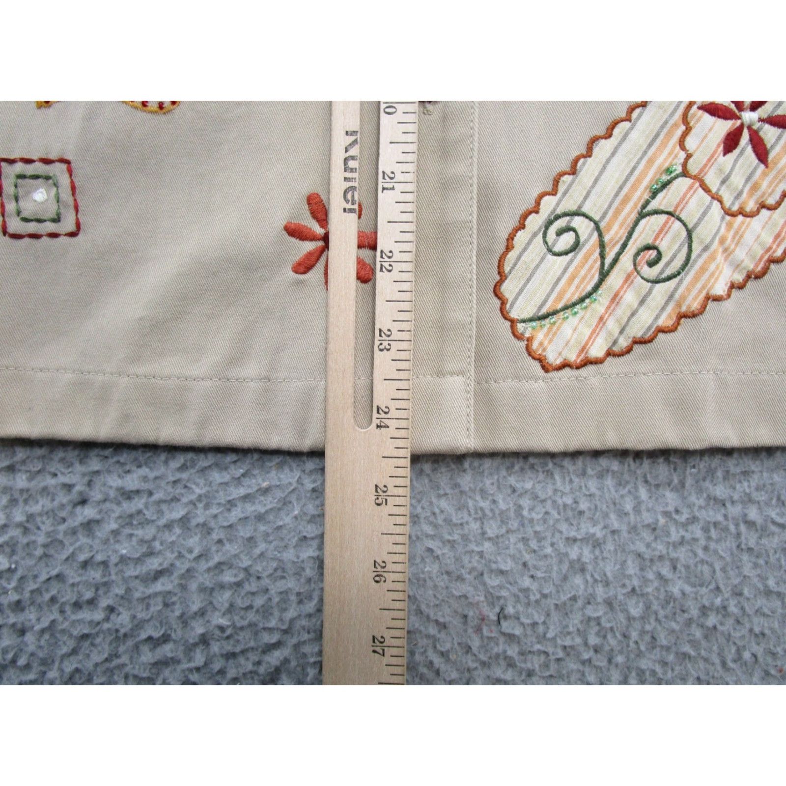 Vintage VINTAGE Studio Works Women’s Embroidered Cotton Beige Jacket L Beige Embroidered Women Jacket Size L / US 10 / IT 46 - 6 Thumbnail